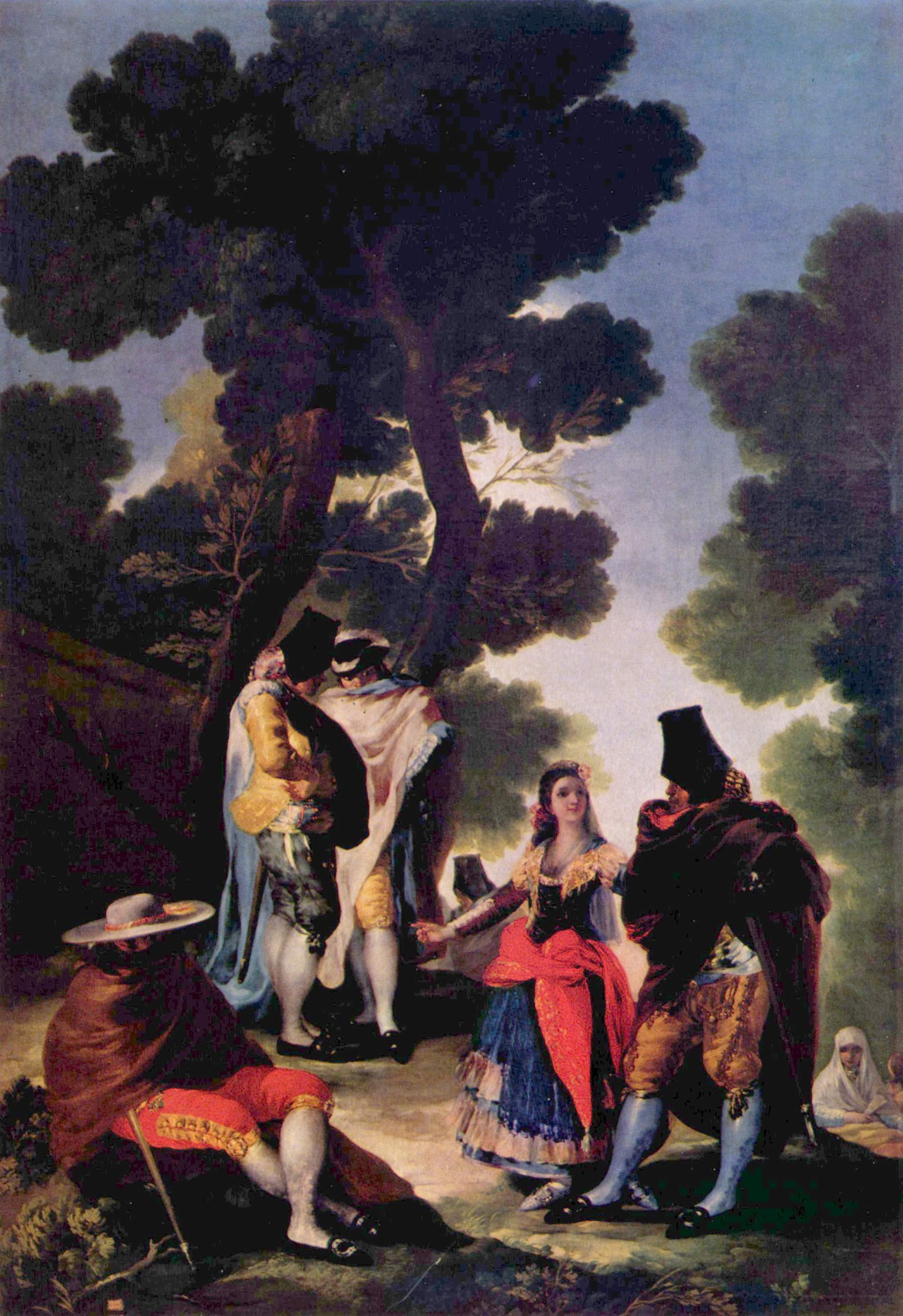 La maja y los embozados, Francisco de Goya