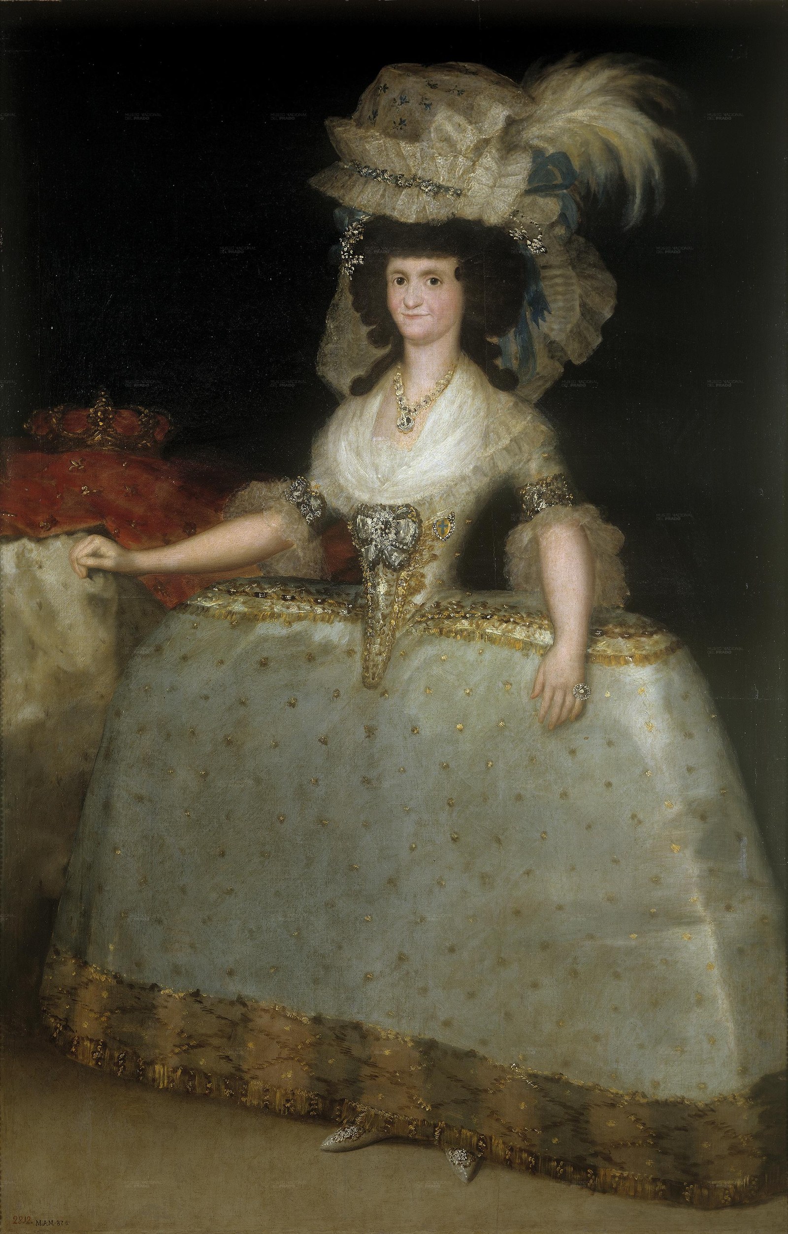 La reina María Luisa con tontillo