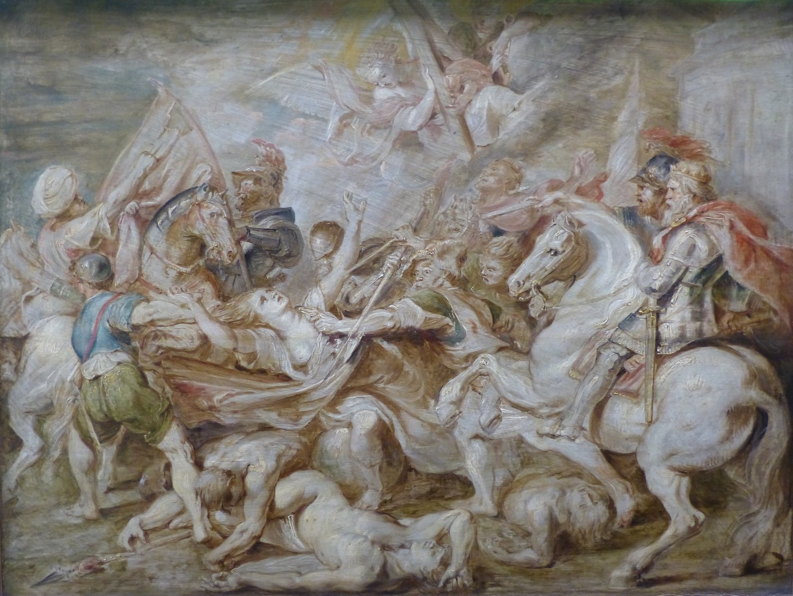 Allegory of Catholic Austria attacked by hostile Protestants