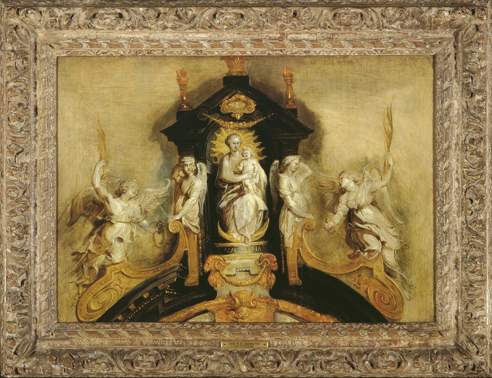 Design for the crowning of the high altar of the Church of the Jesuits in Antwerp (now St. Carolus Borromeus)