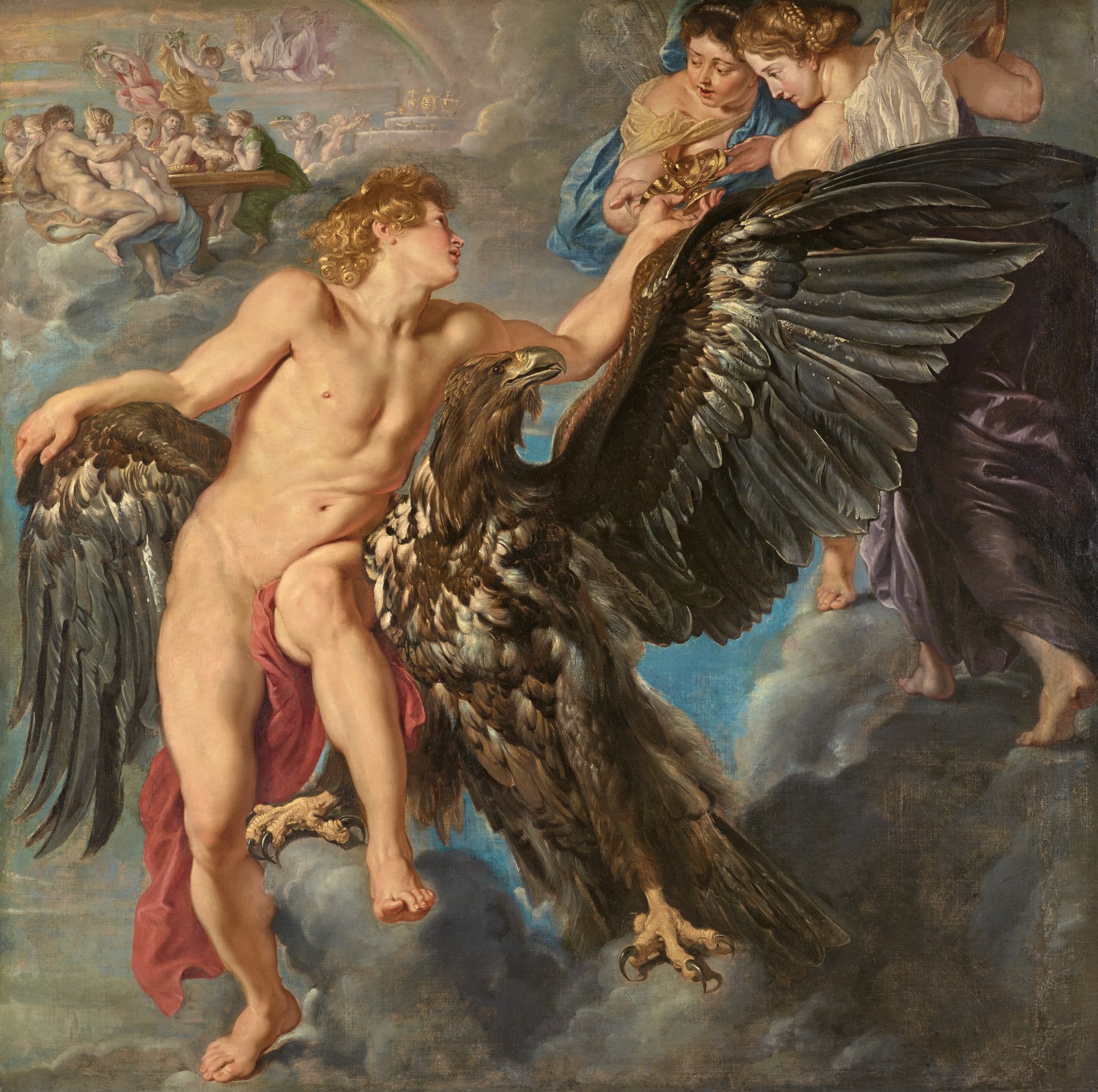 Ganymede receives the bowl from Hebe