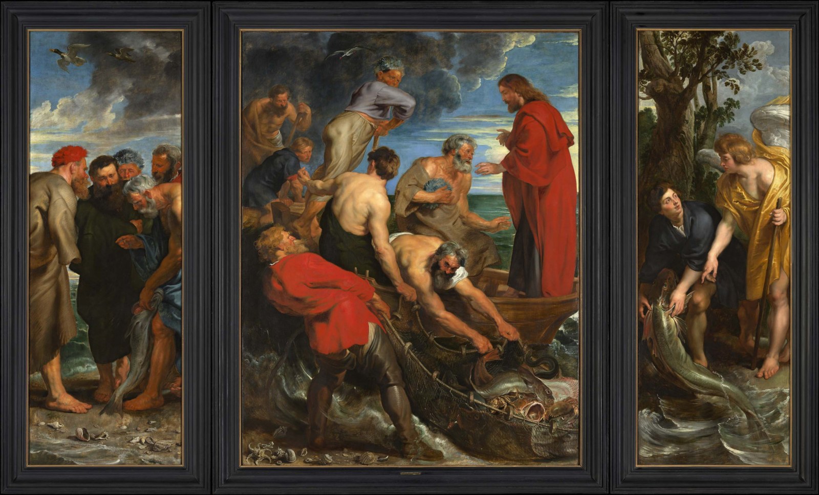 The miraculous draught of fishes, circa 1618-19