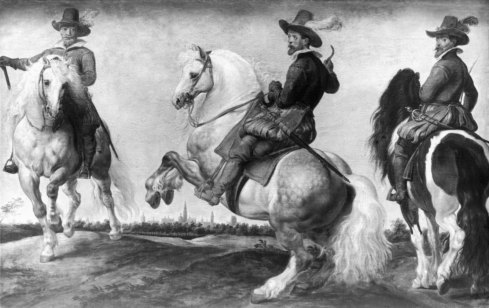 Three riders in different positions