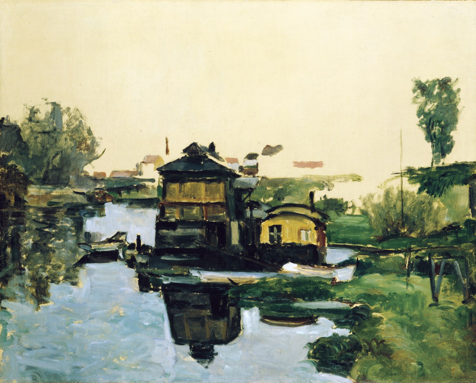 Maisons flottantes sur un fleuve (Houses Floating on a River)