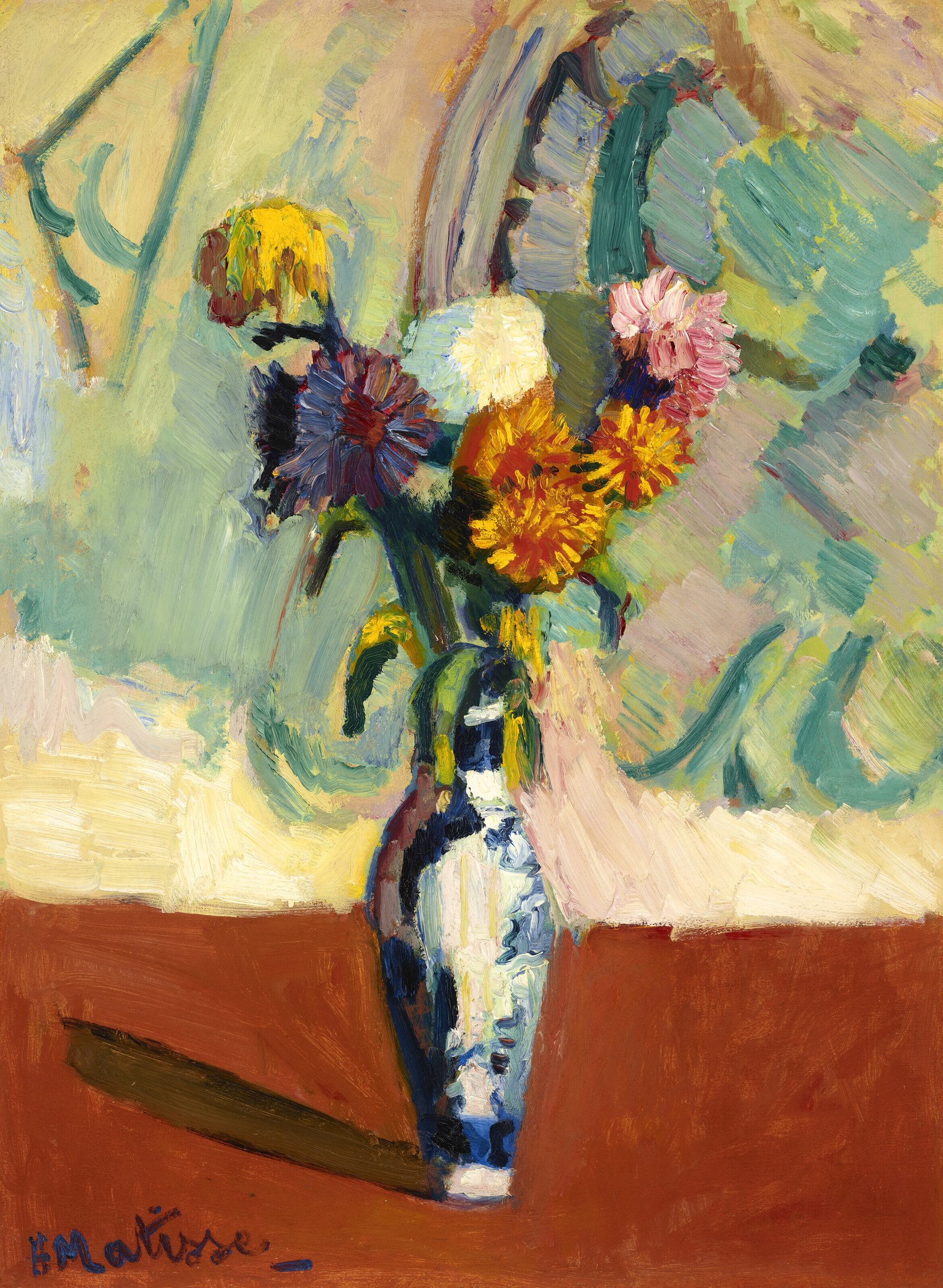 Bouquet, Chinese vase