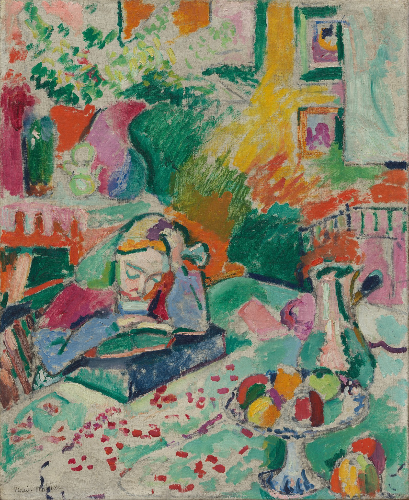 Interior with a Young Girl (Girl Reading)