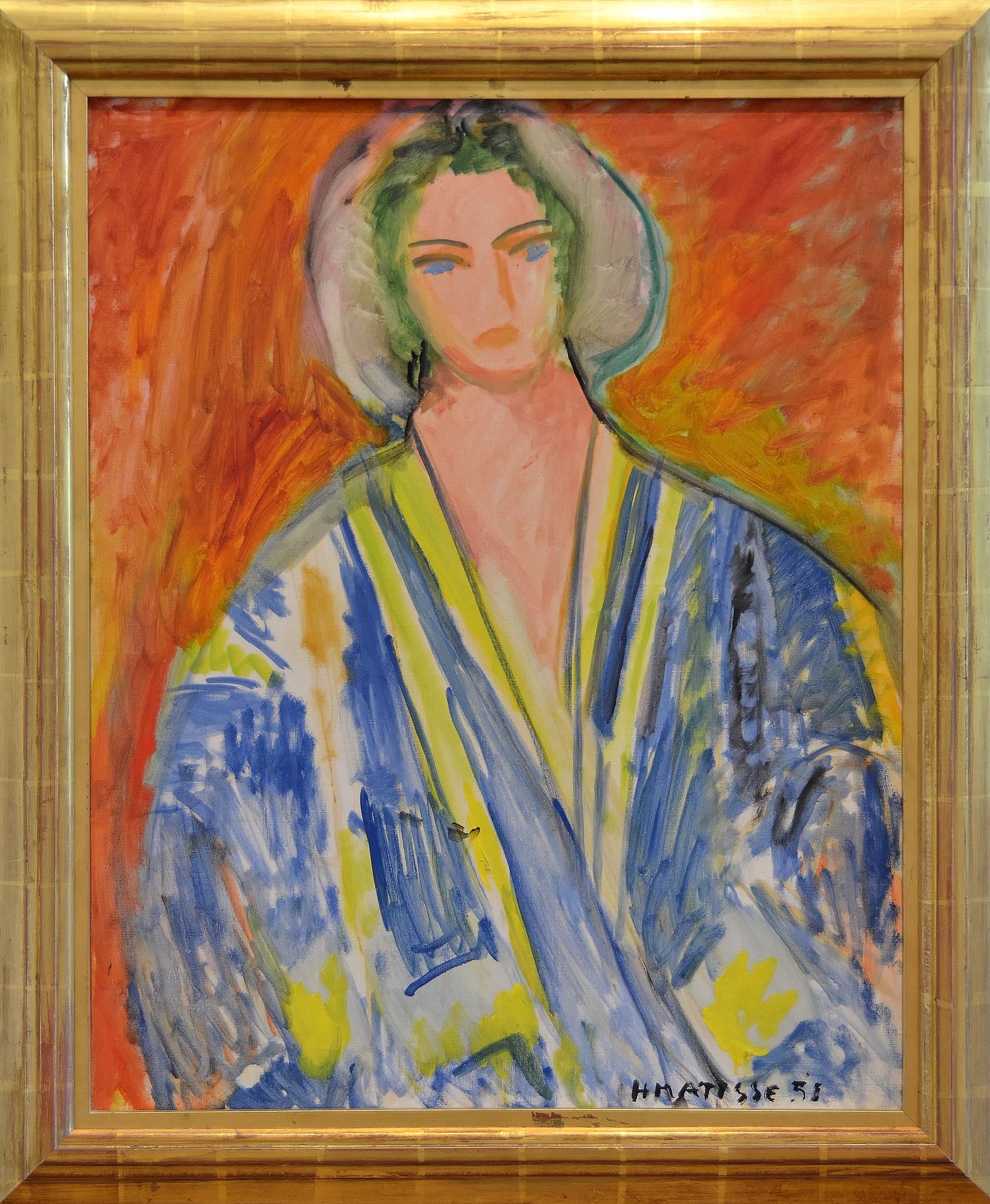 Woman in a Blue Gandoura