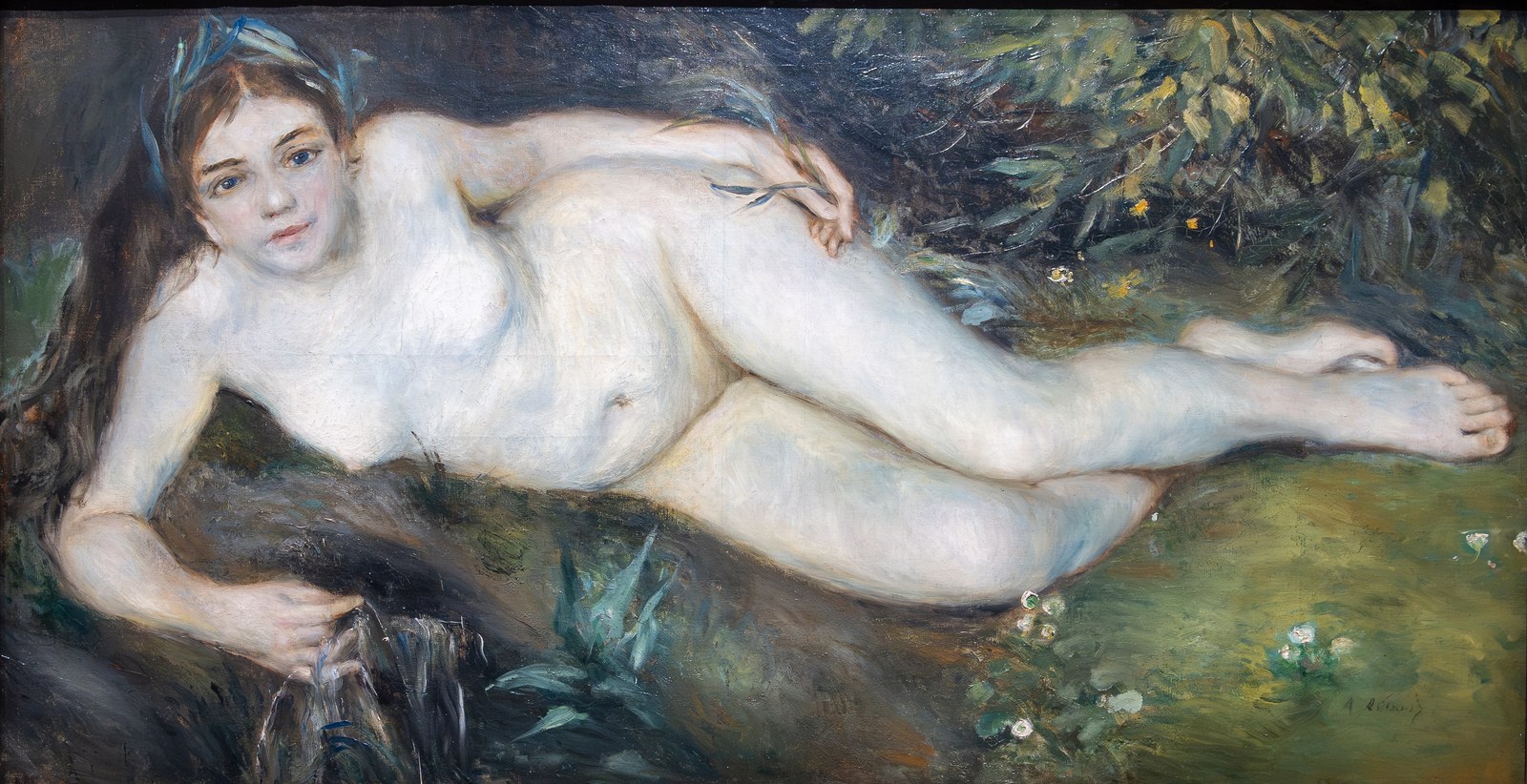 A Nymph by a Stream