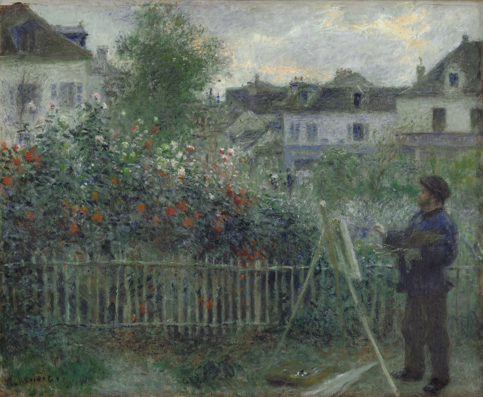 Claude Monet Painting in His Garden at Argenteuil