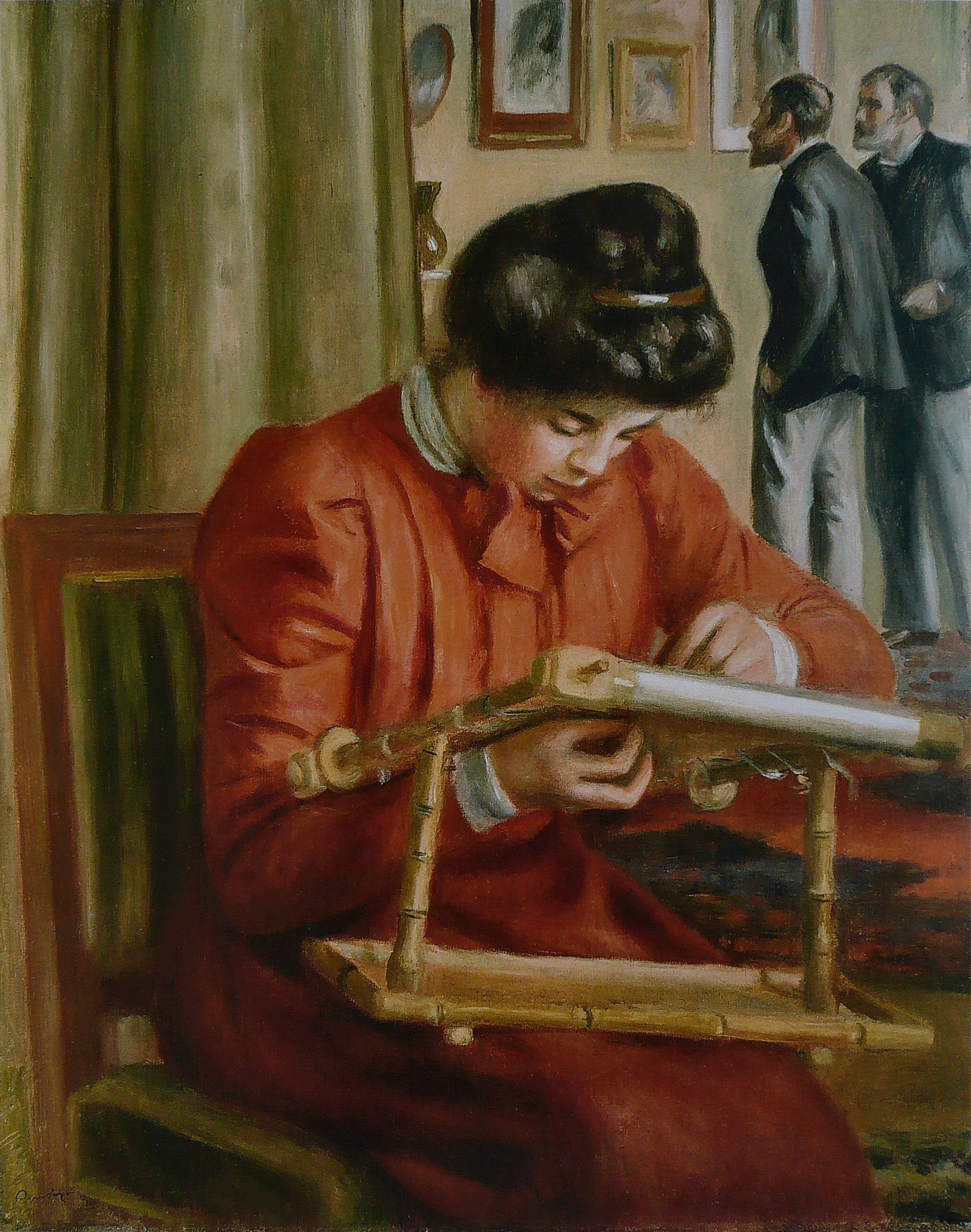 Christine Lerolle Embroidering