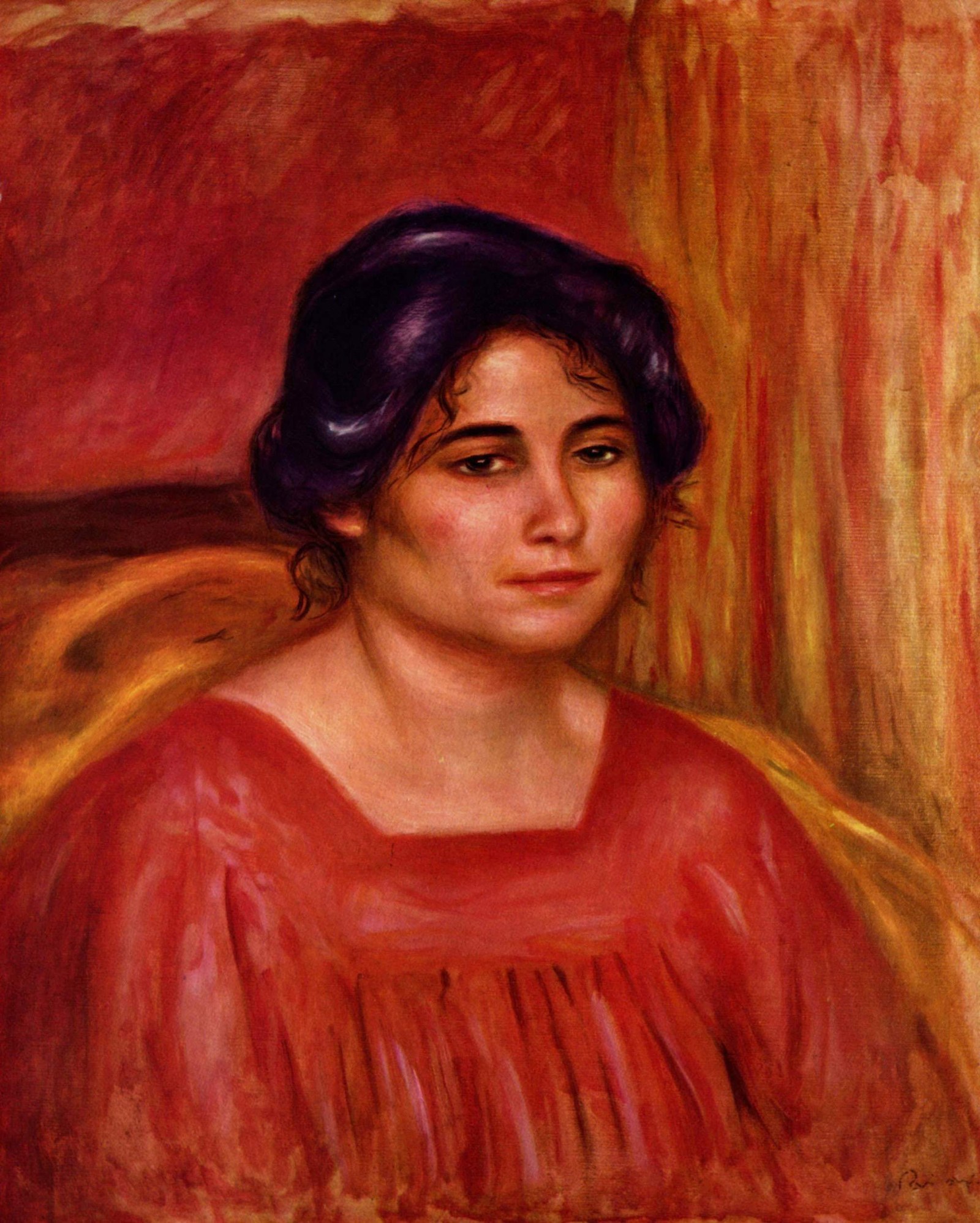 Gabrielle in a Red Dress