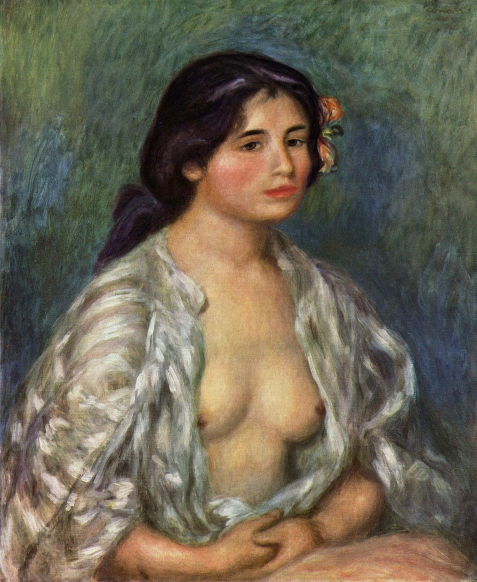 Gabrielle with Open Blouse
