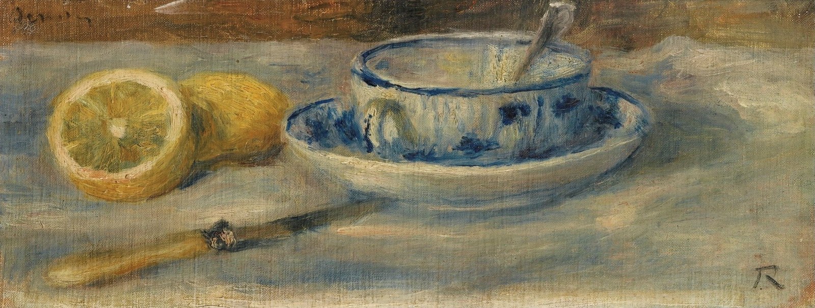 Lemon and blue cup -  Fragment