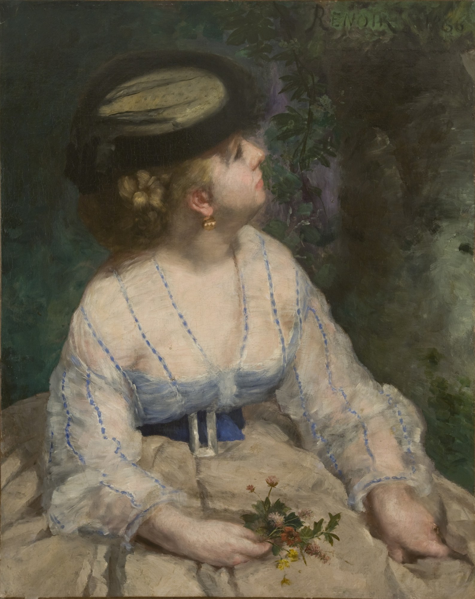 Woman looking at a bird