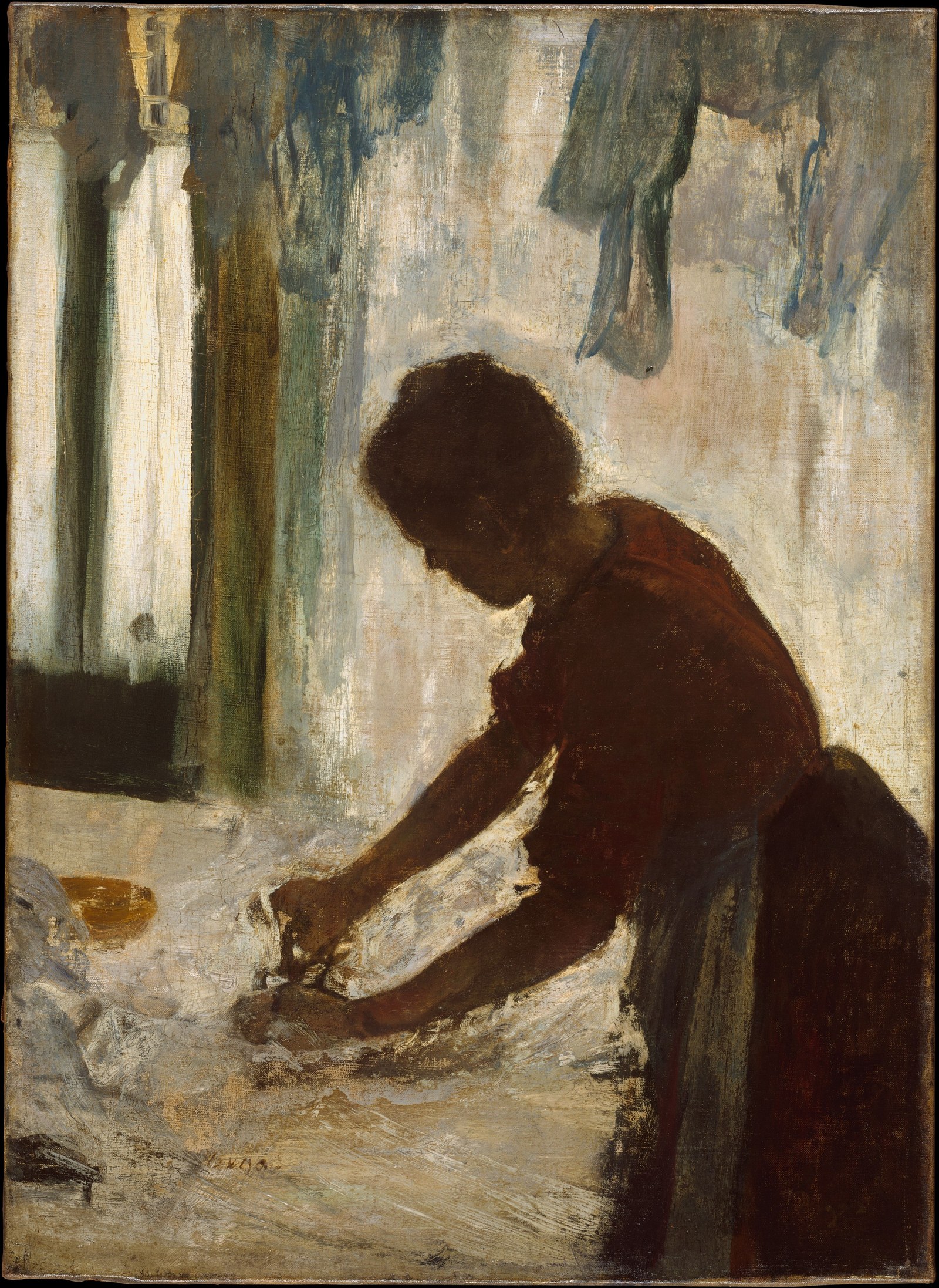 A Woman Ironing