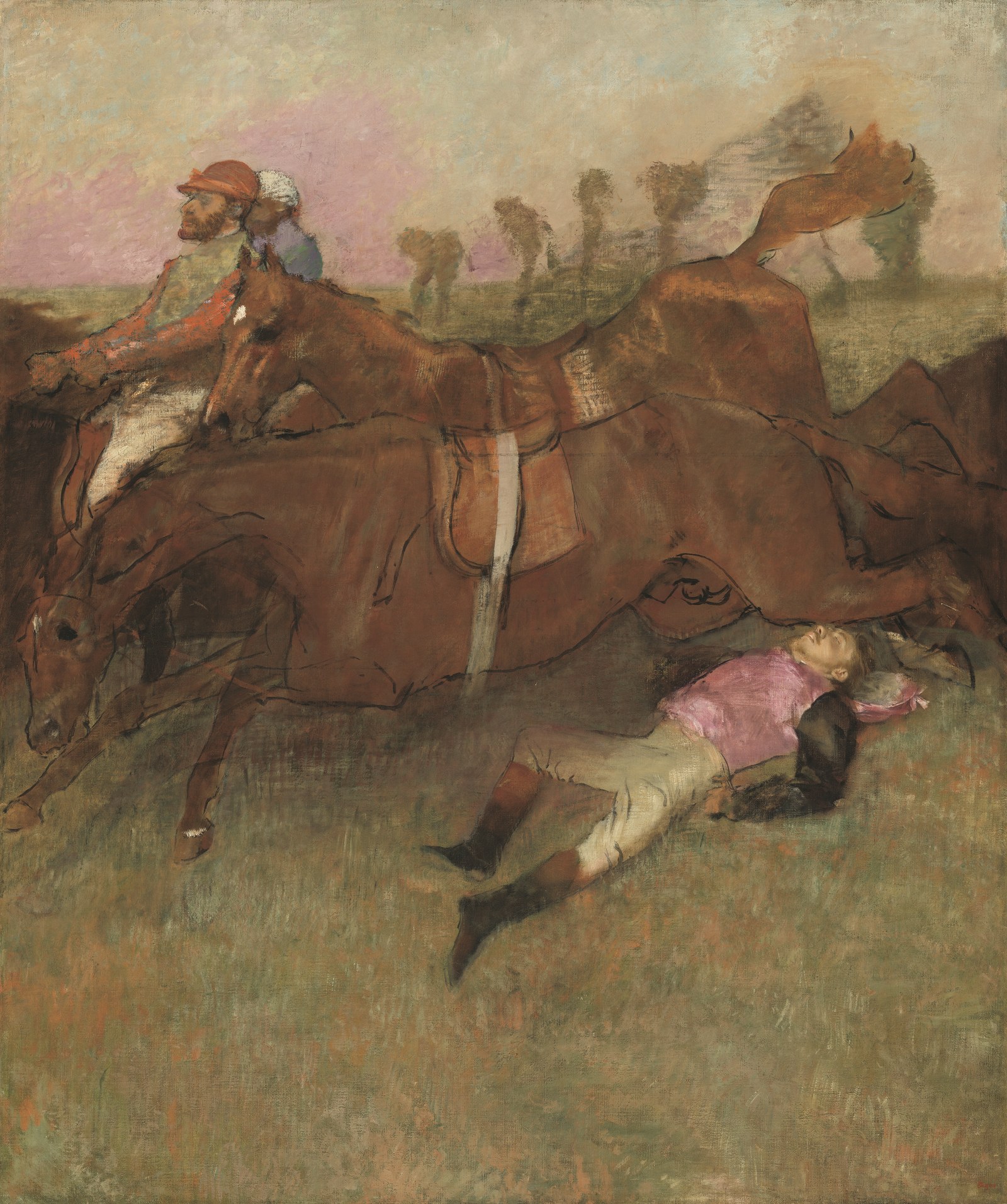 Scene from the Steeplechase: The Fallen Jockey
