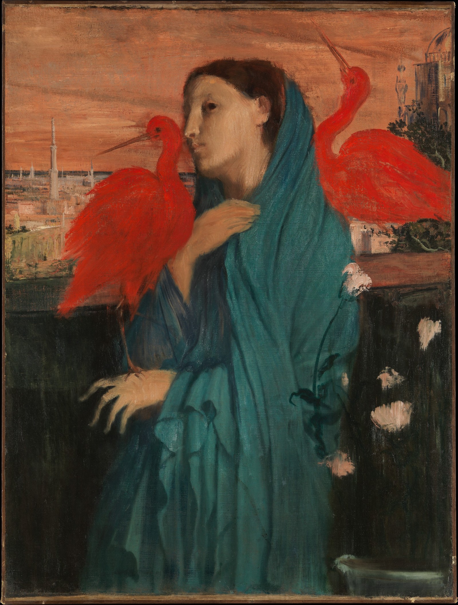 Young Woman with Ibis