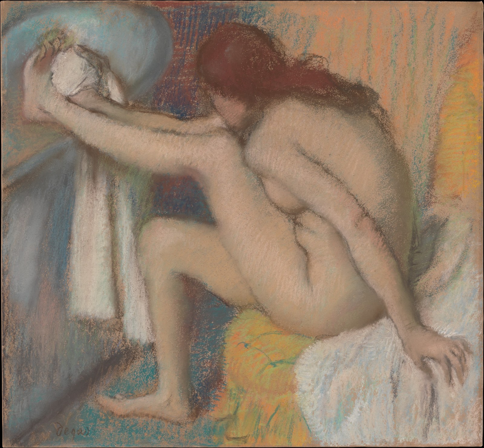 Woman Drying Her Foot
