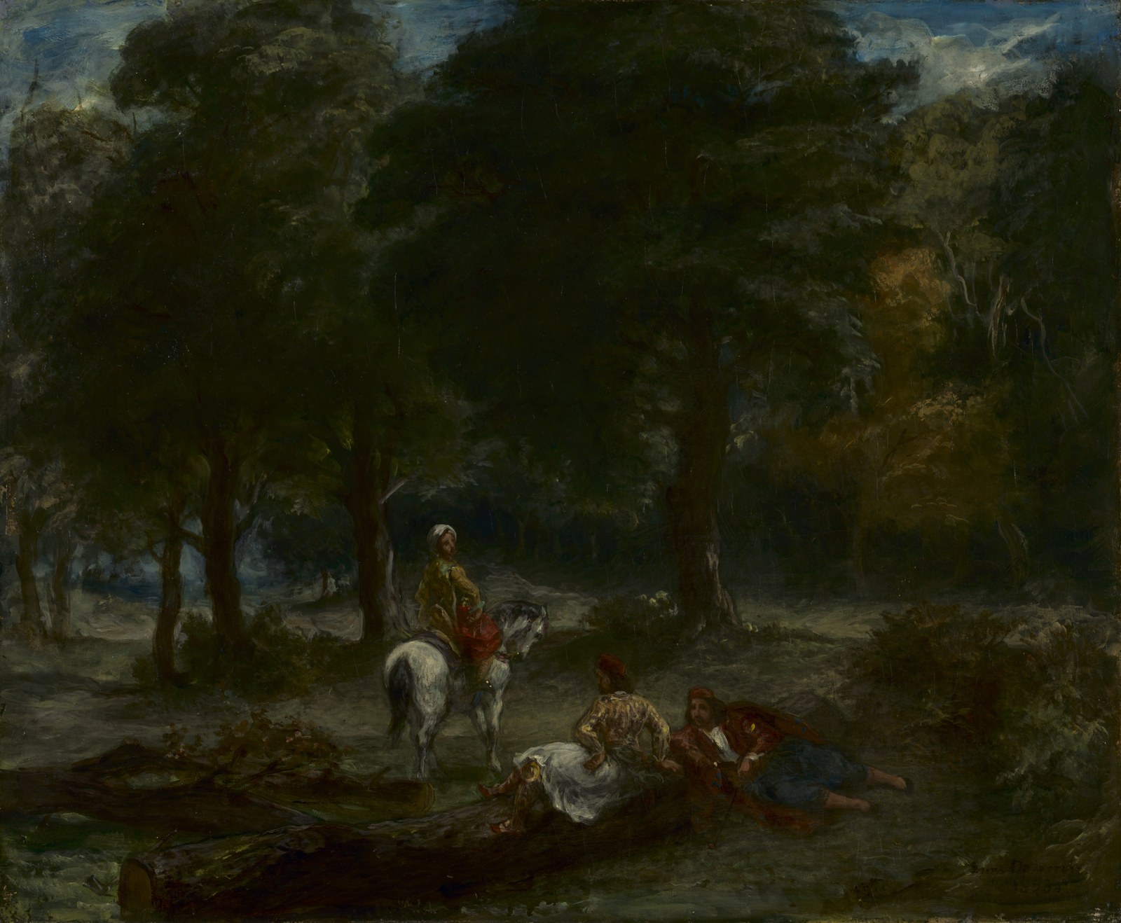 Greek Cavalry Men Resting in Forest