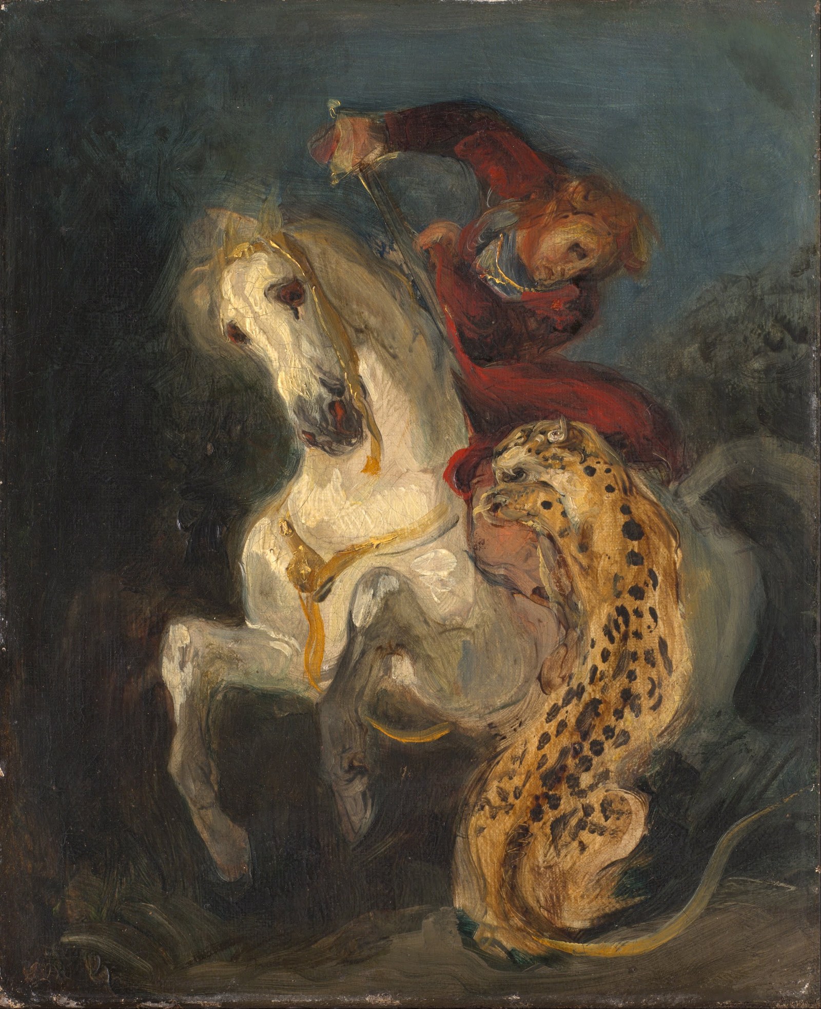 Rider Attacked by a Jaguar