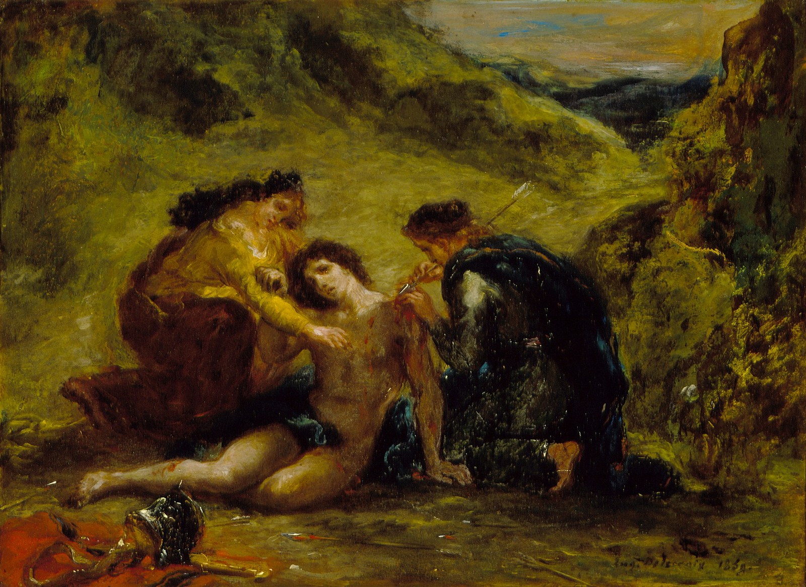 St. Sebastian with St. Irene and Attendant