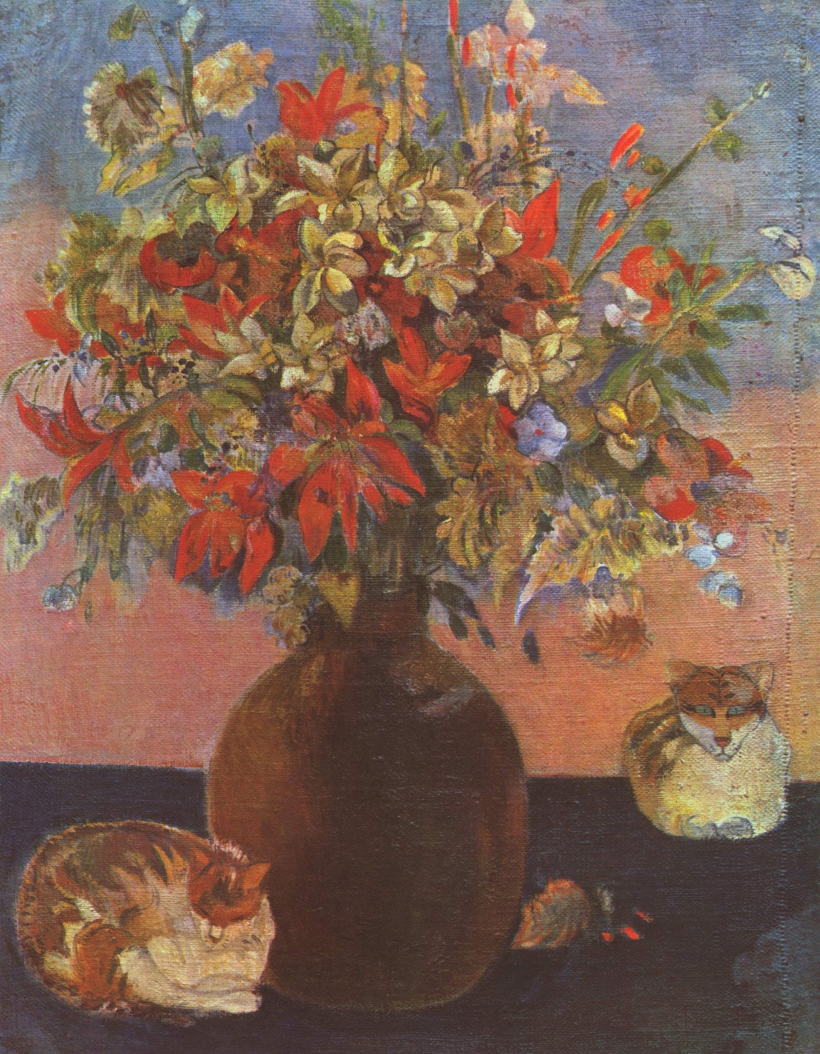 Flowers and Cats