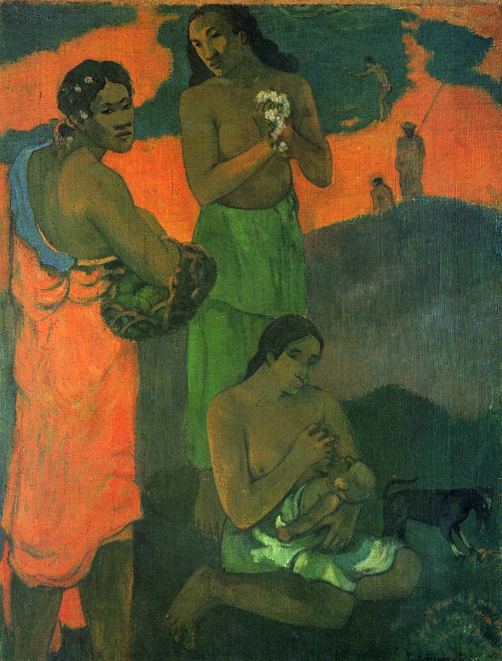 Women on the Seashore (Motherhood)