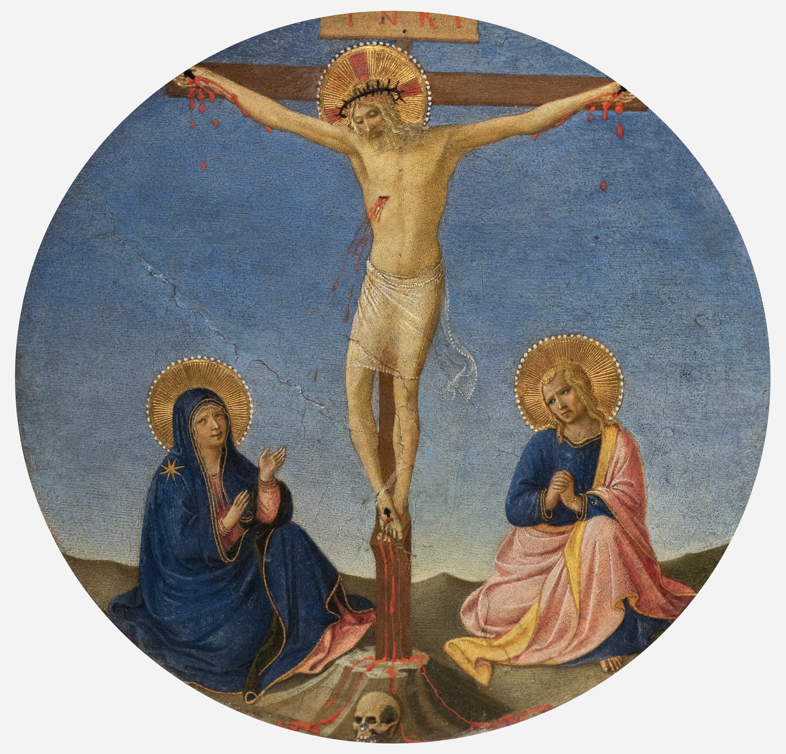 Roundel of the Crucifixion and the Coronation of the Virgin