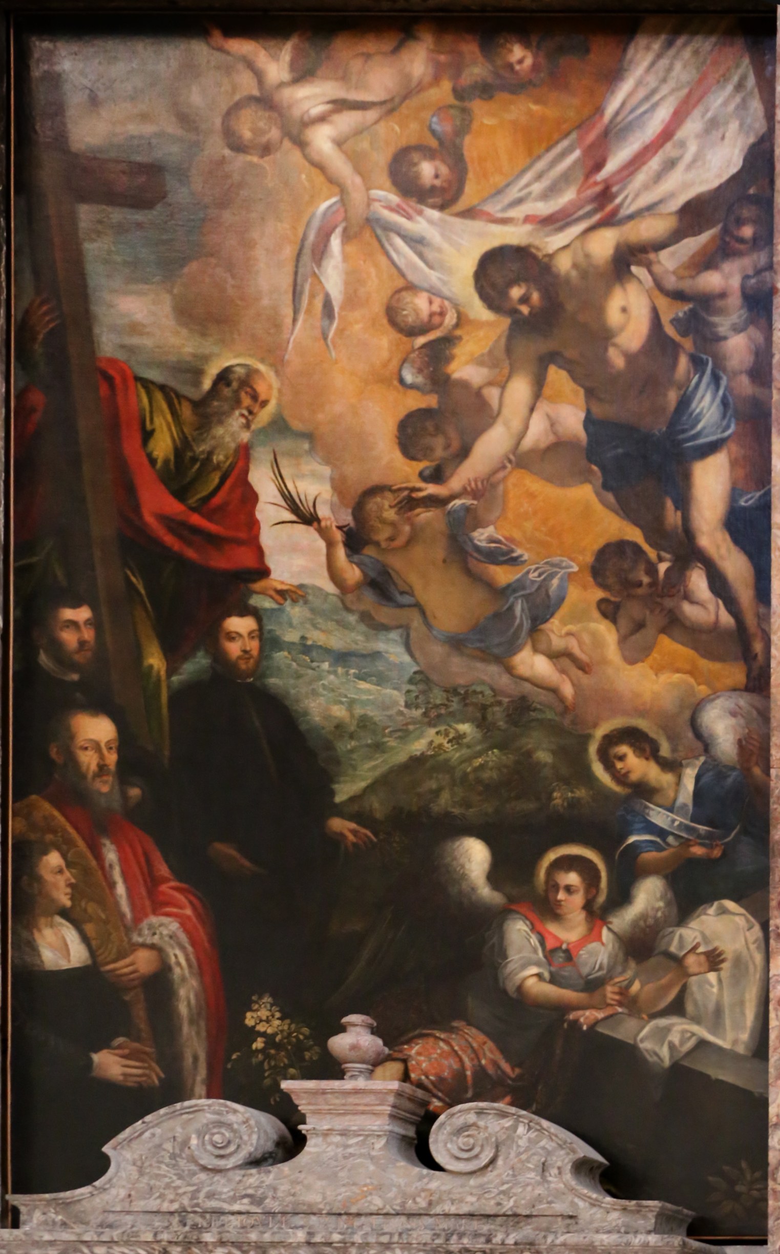 The Risen Christ with Saint Andrew and donors