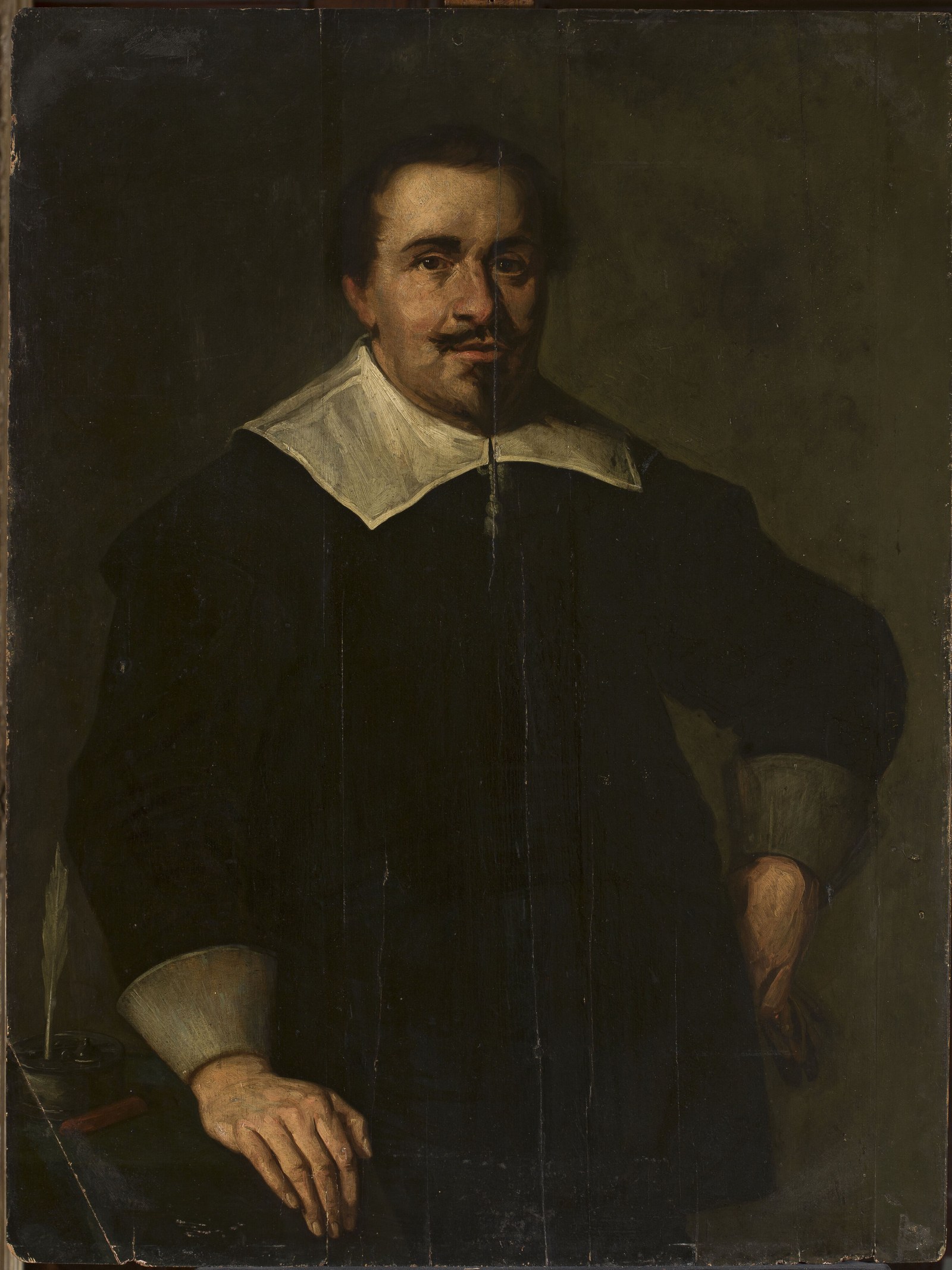 Portrait of a man aged 39 with an inkwell