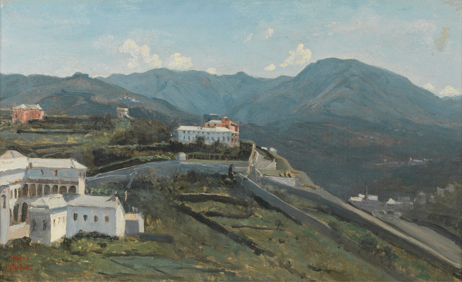 Genua. View of the City and the Apennins