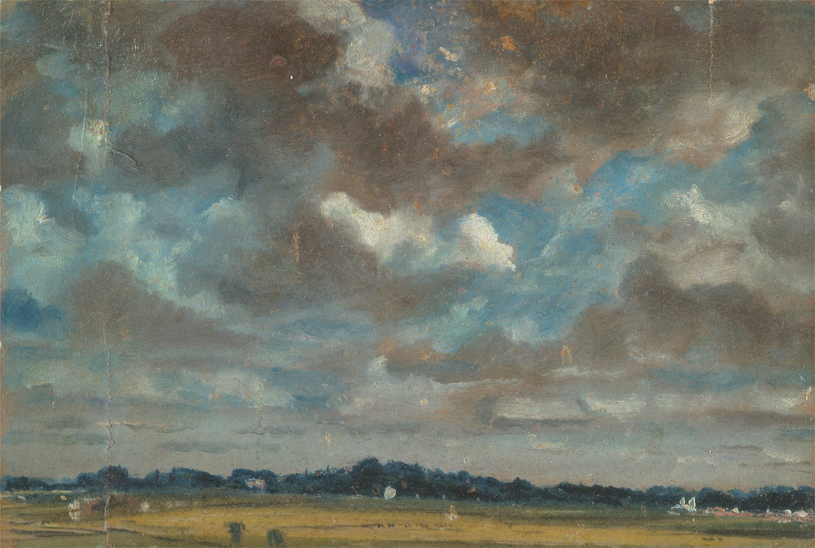Extensive Landscape with Grey Cloud