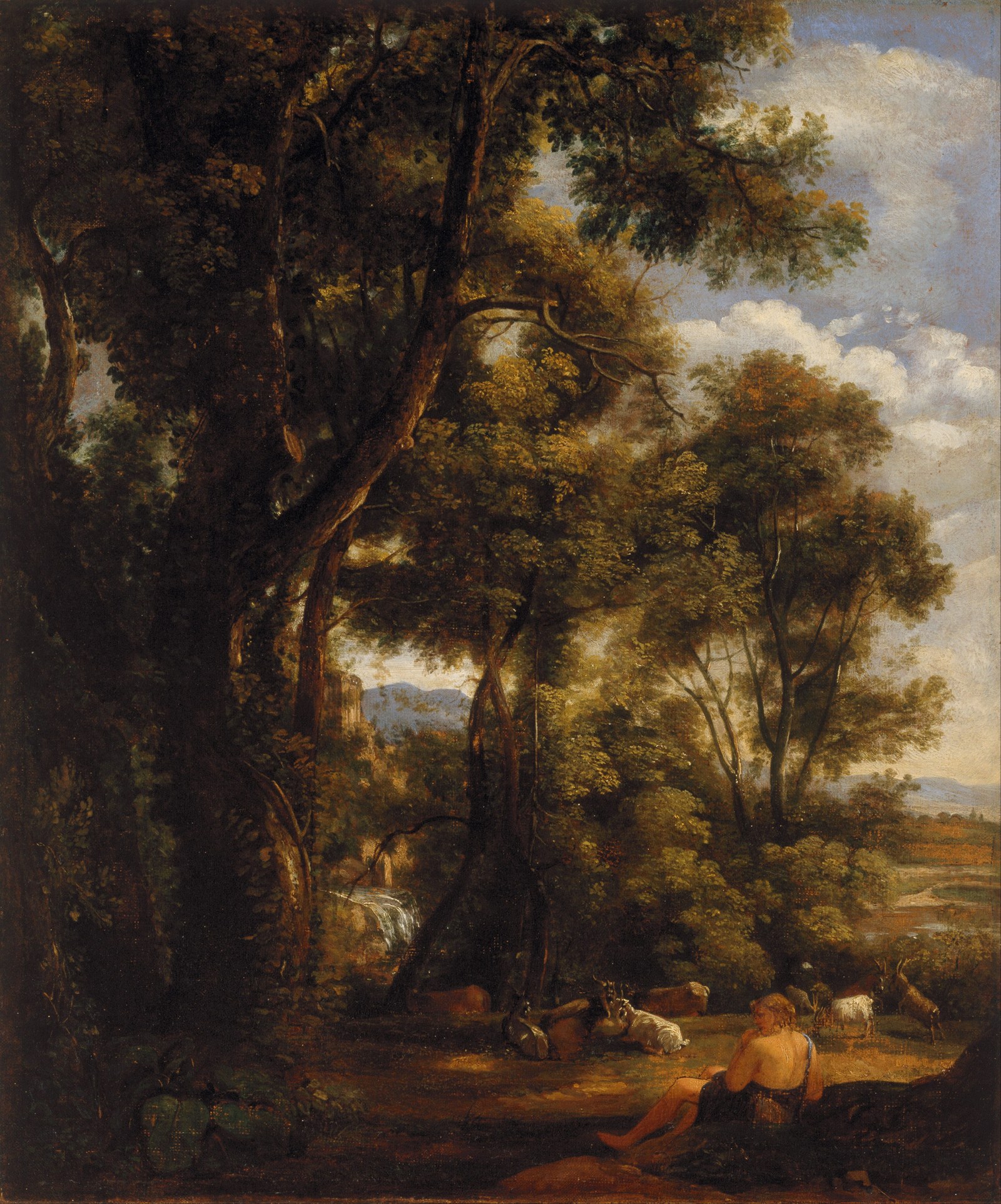 Landscape with goatherd and goats (after Claude)