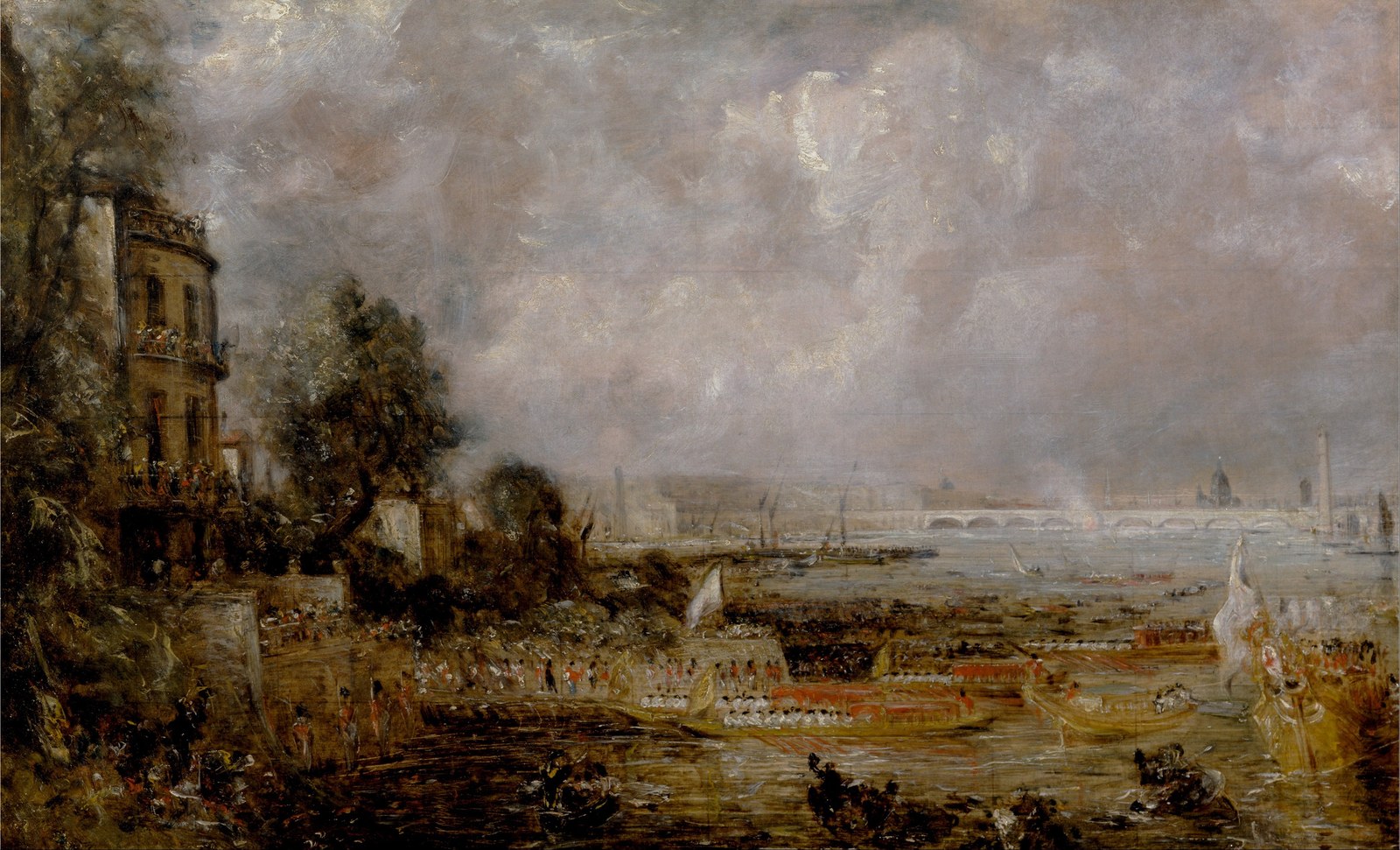 Half-size Sketch for The Opening of Waterloo Bridge (“Whitehall Stairs, June 18, 1817”)