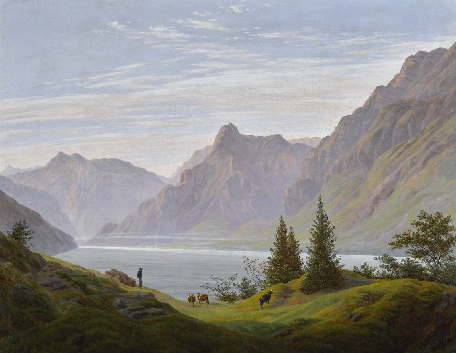 Landscape With Mountain Lake, Morning