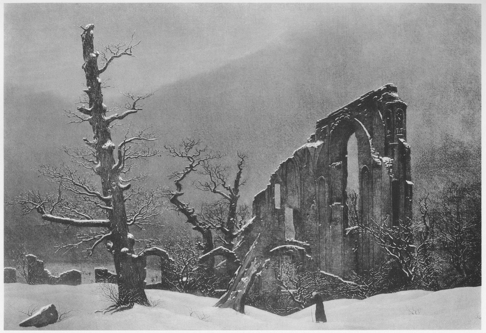 Monk in the Snow