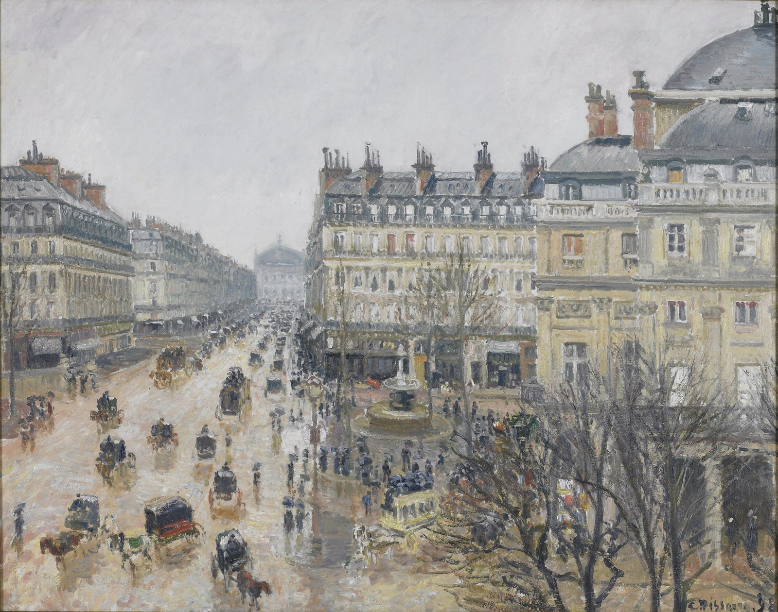 Place du Théâtre Français, Paris: Rain