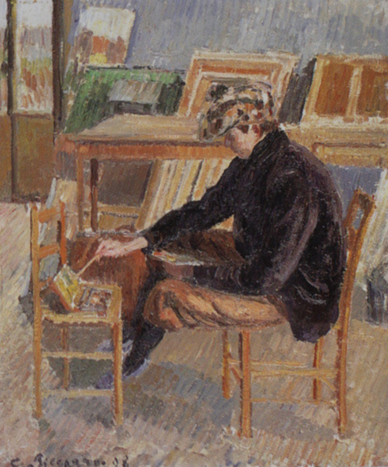Paul-Emile Pissarro painting, sketch