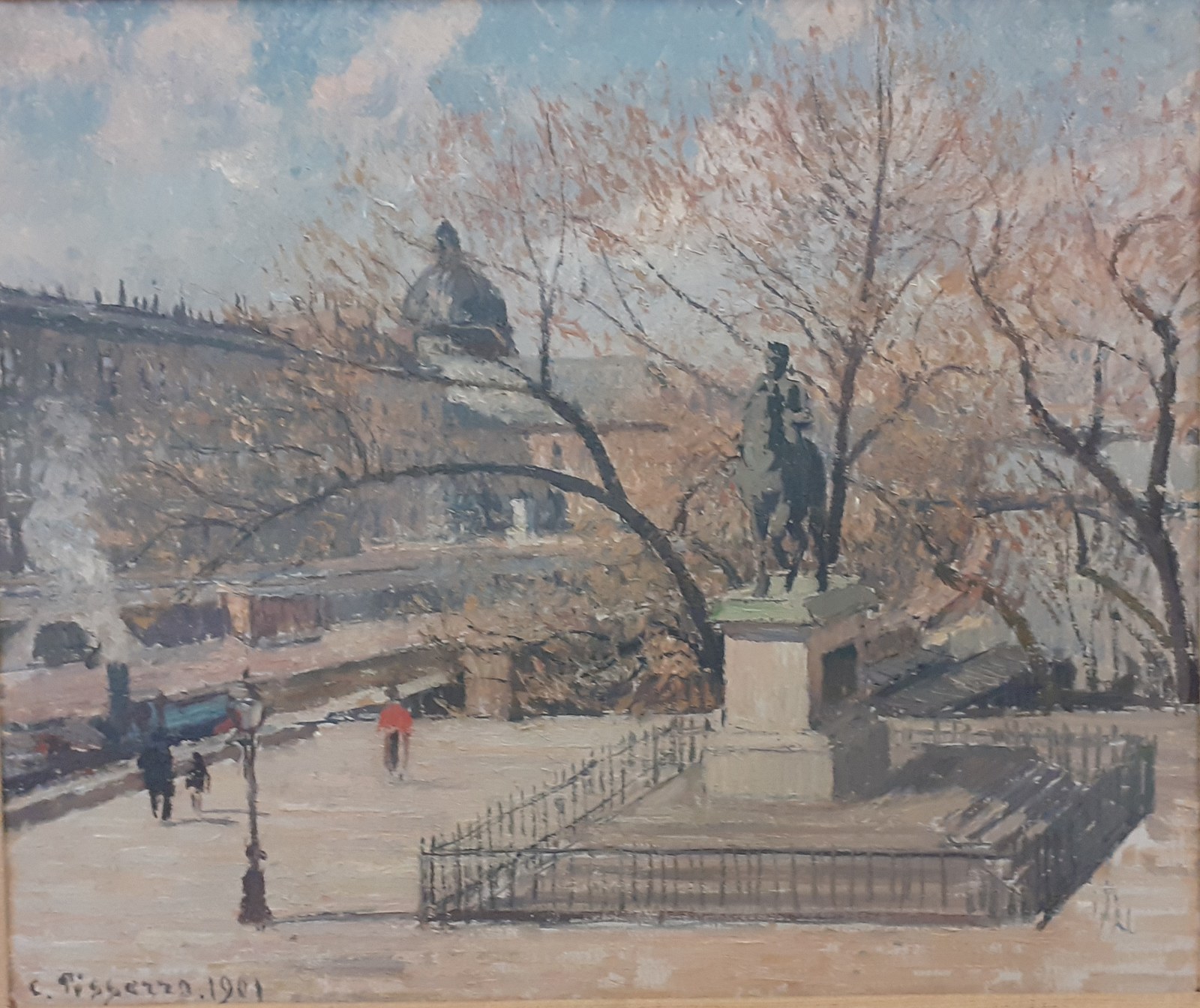 Statue d’Henry IV et hôtel de la Monnaie, matin, soleil