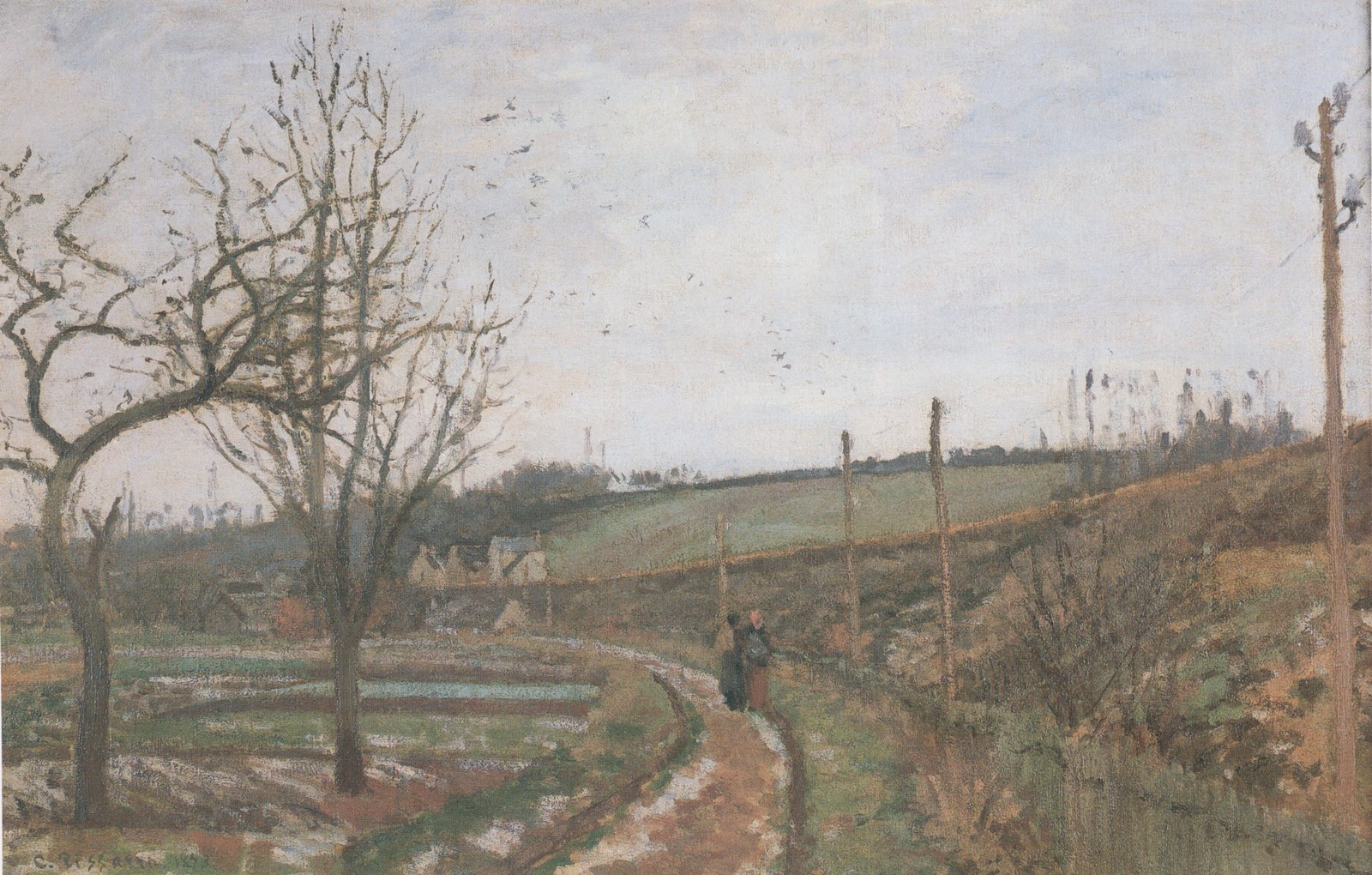 The Road near the Railway, Effect of Snow, Osny