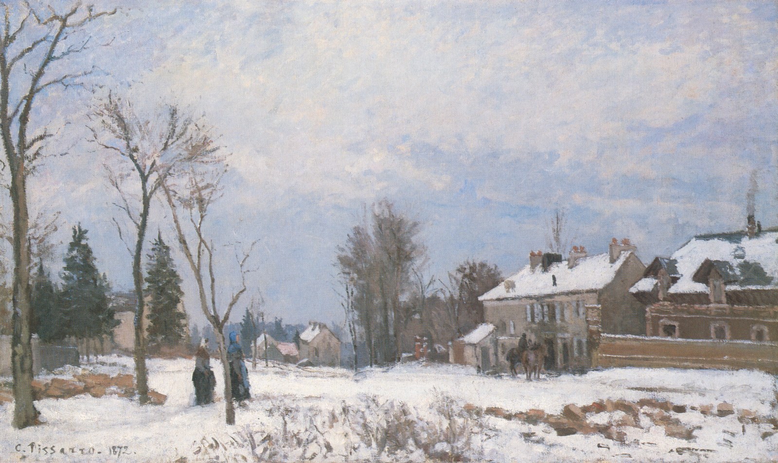 The Post-House, the Route de Versailles, Louveciennes, Effect of Snow