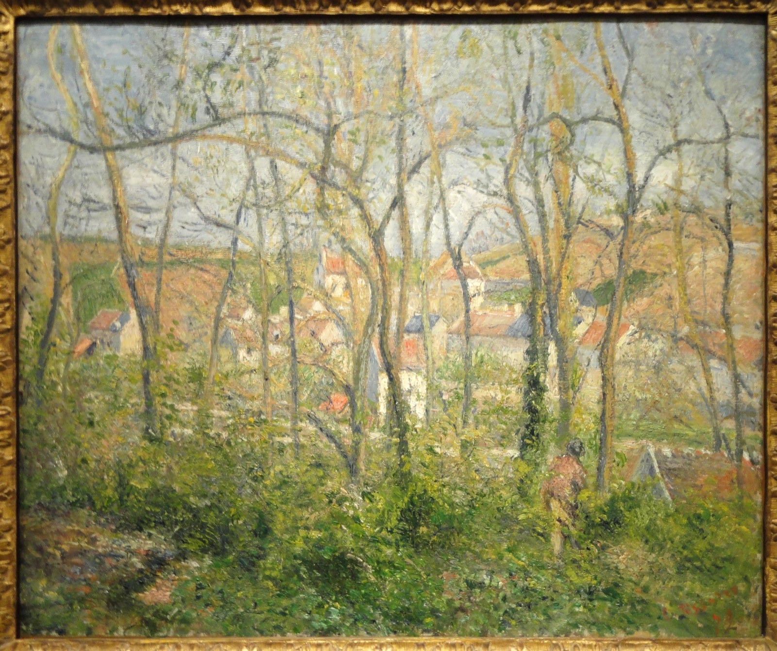 View of l'Hermitage through Trees, Pontoise