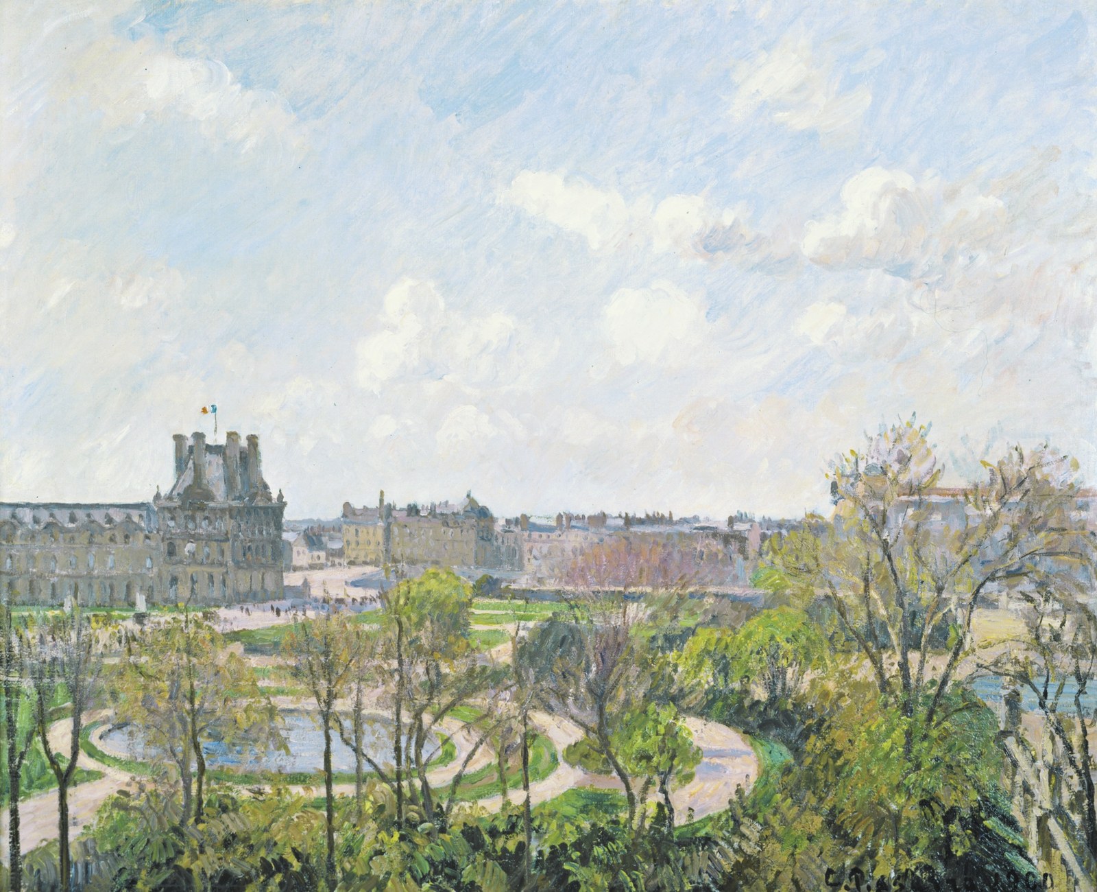 The Tuileries Garden and the Pavillon de Flore, Morning, Spring