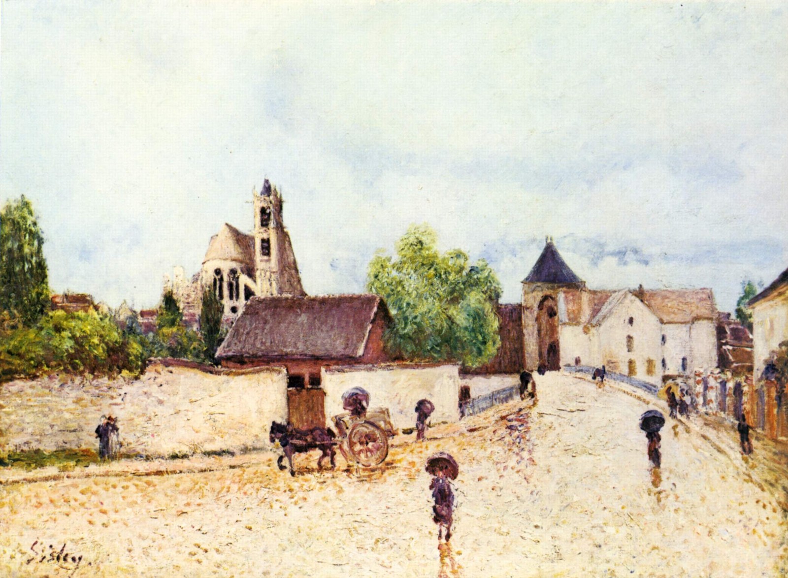 Moret-sur-Loing under the Rain