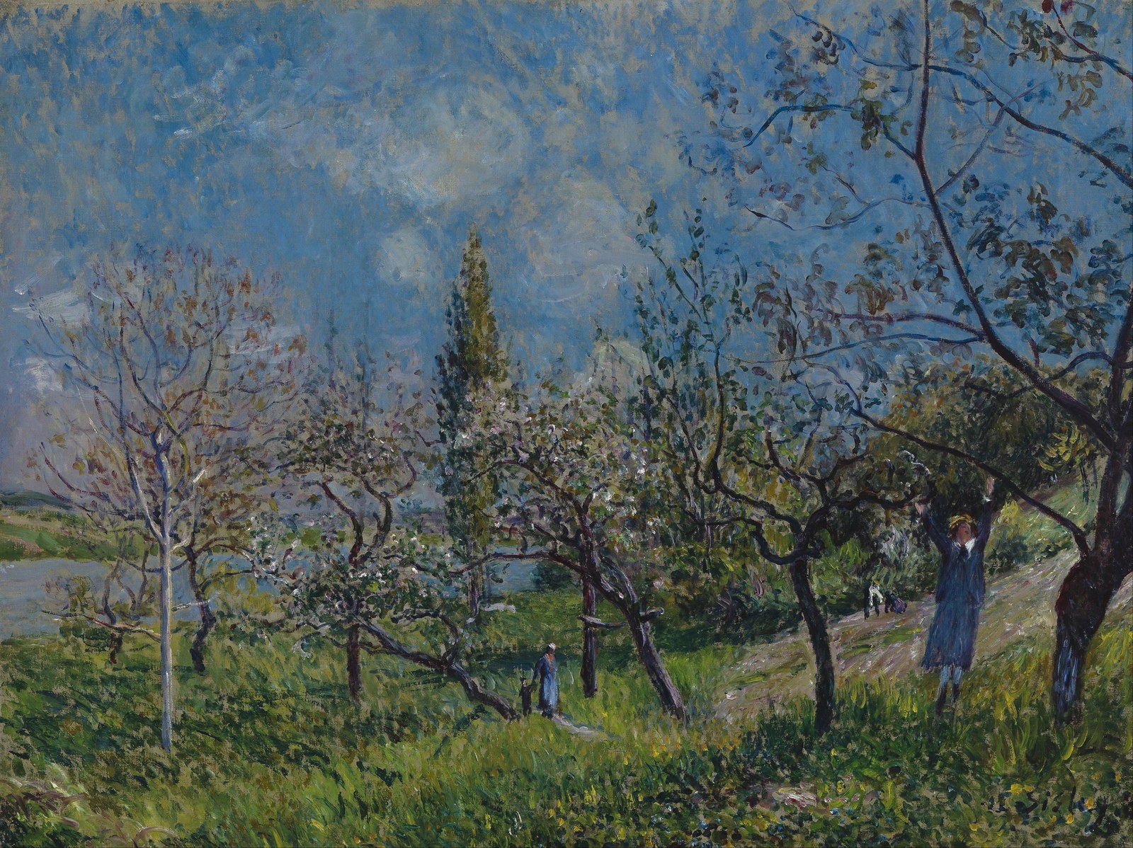 Un verger au printemps, By