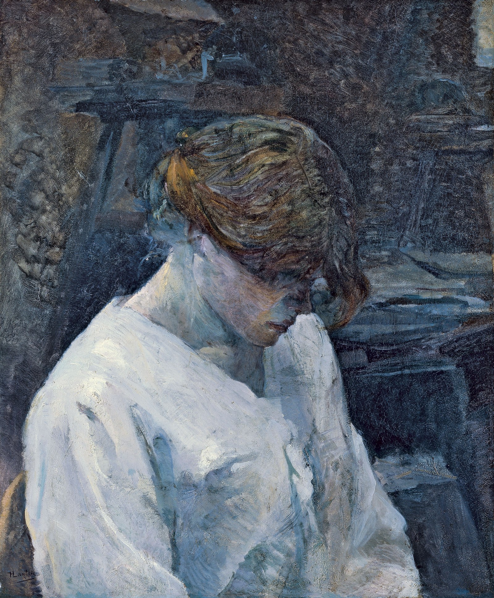La Rousse in a White Blouse