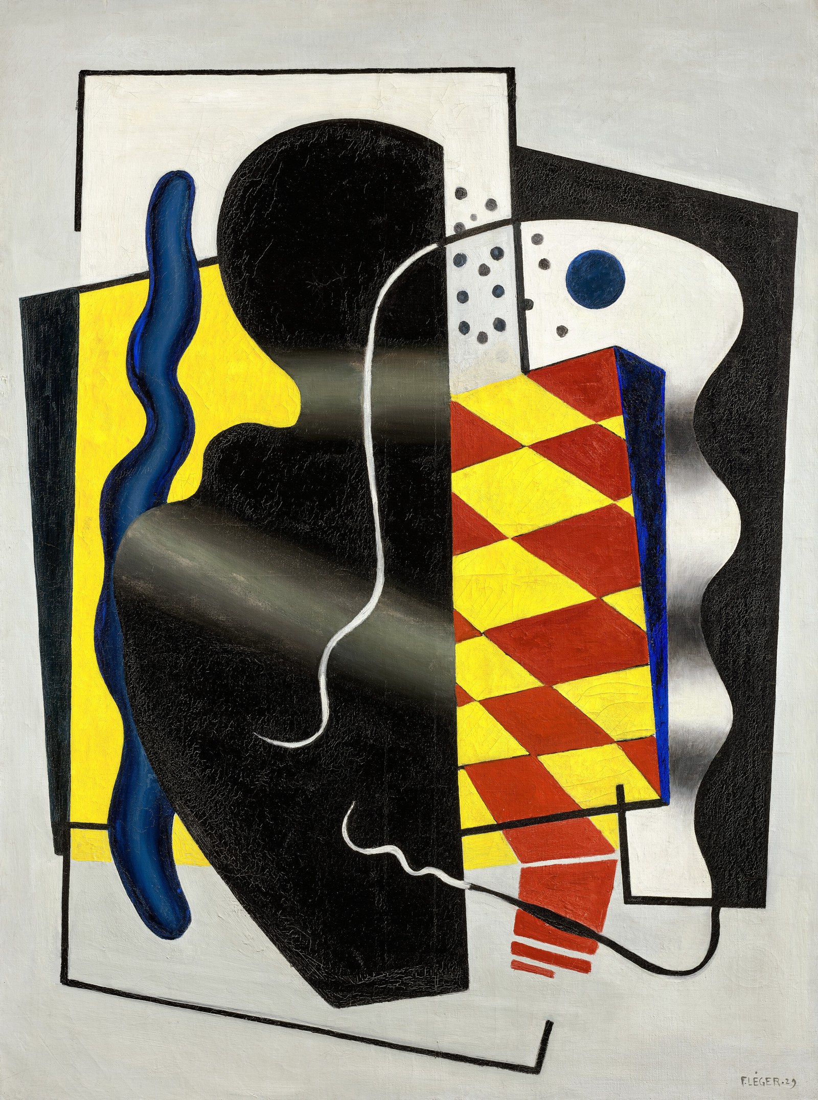 Composition with Checkerboard (Yellow and Black Composition)