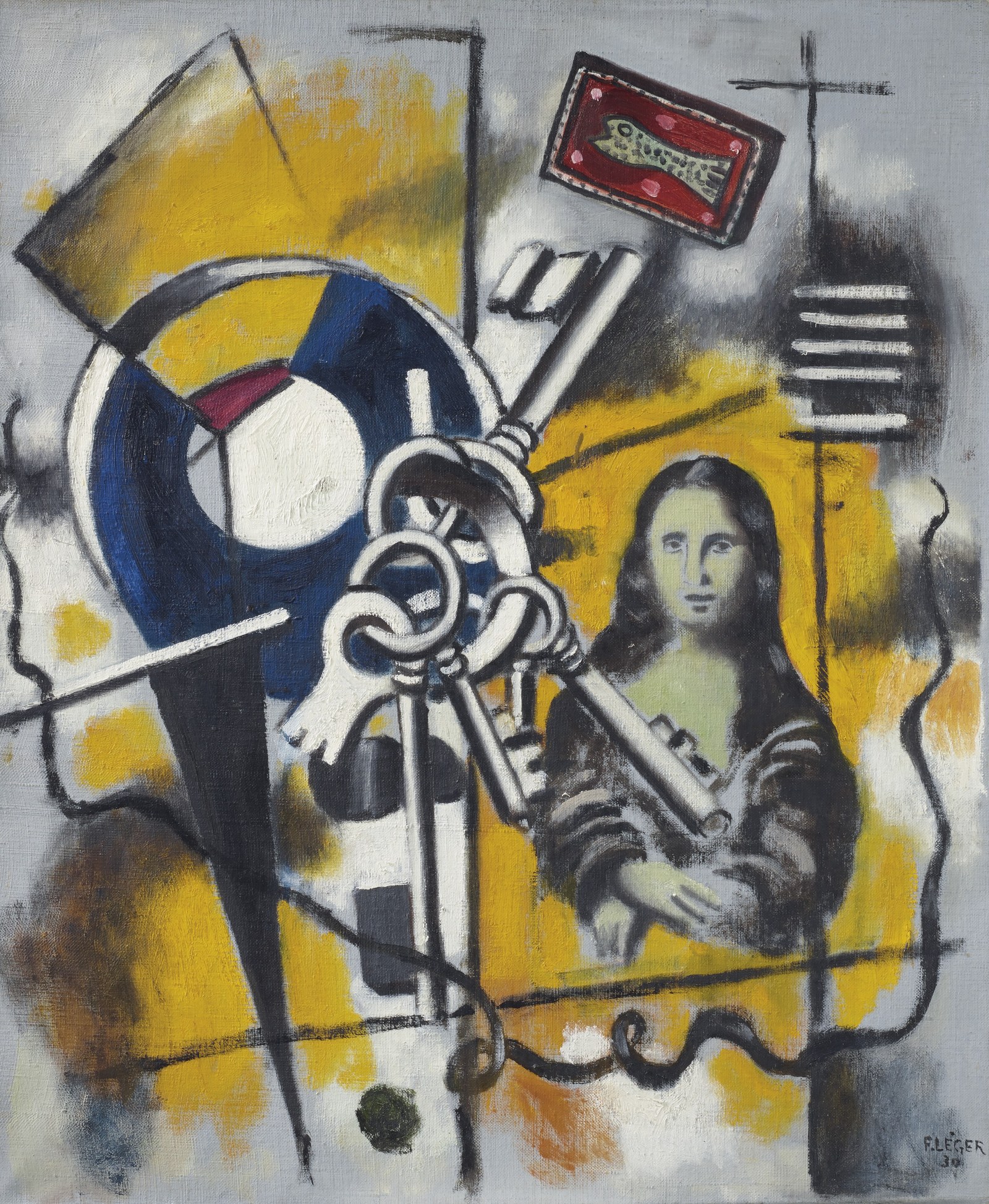 Mona Lisa with keys (1st state)