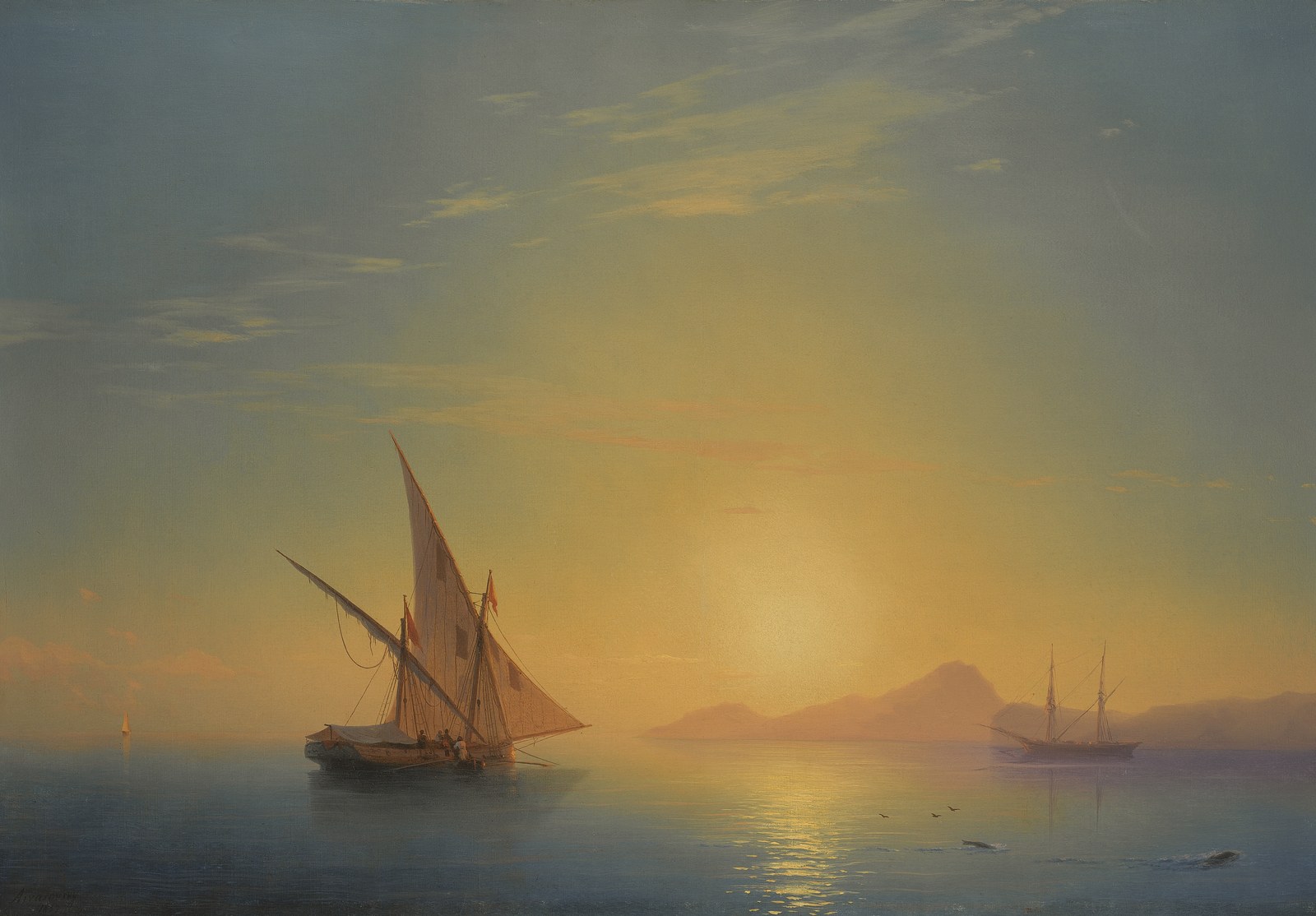 The Island of Ischia at Sunset (Sunset over Ischia)