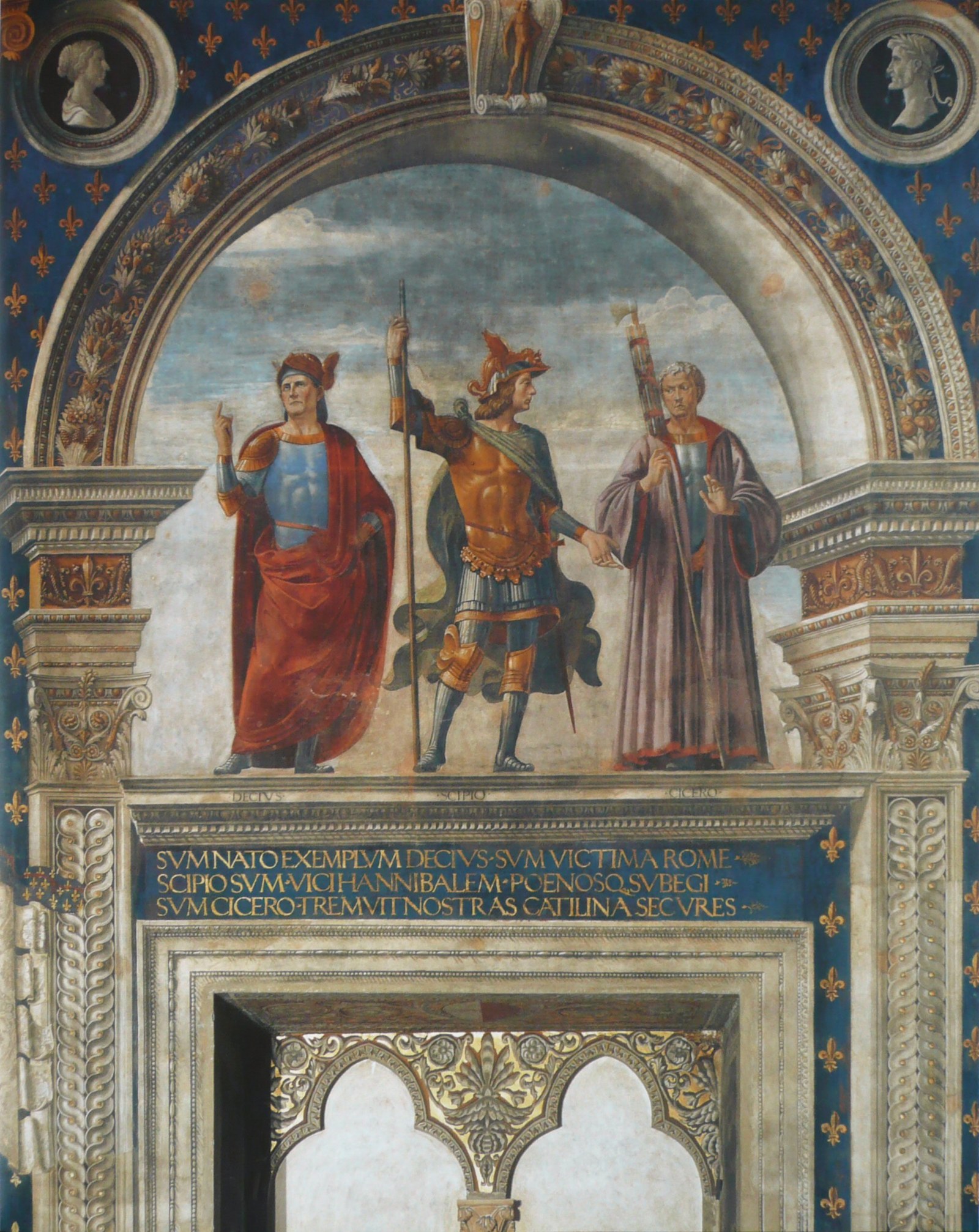 Three ancient heroes, Decius Mus, Scipio Africanus and Cicero